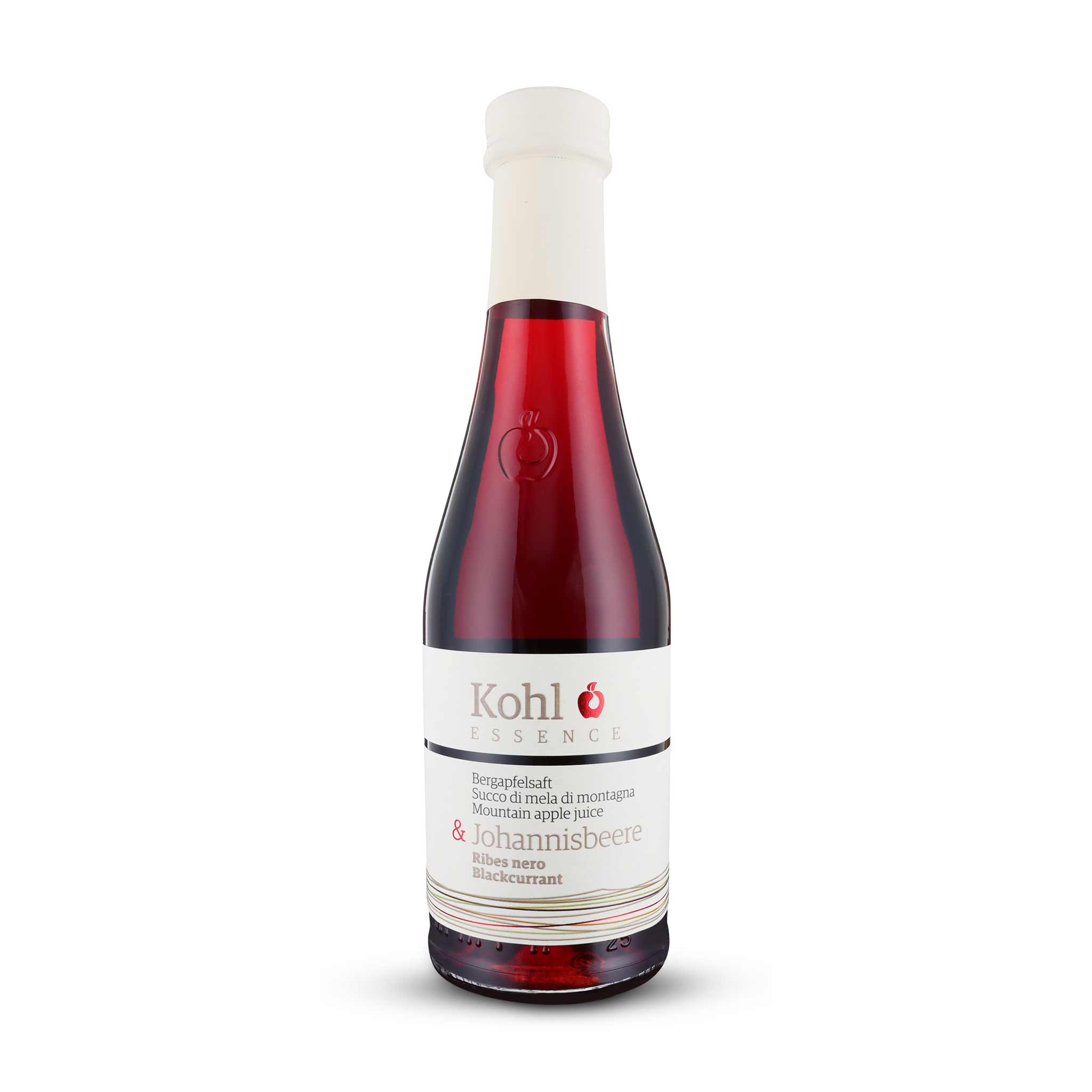 Flasche Bergapfelsaft & Johannisbeere von Kohl aus Südtirol, 20 cl