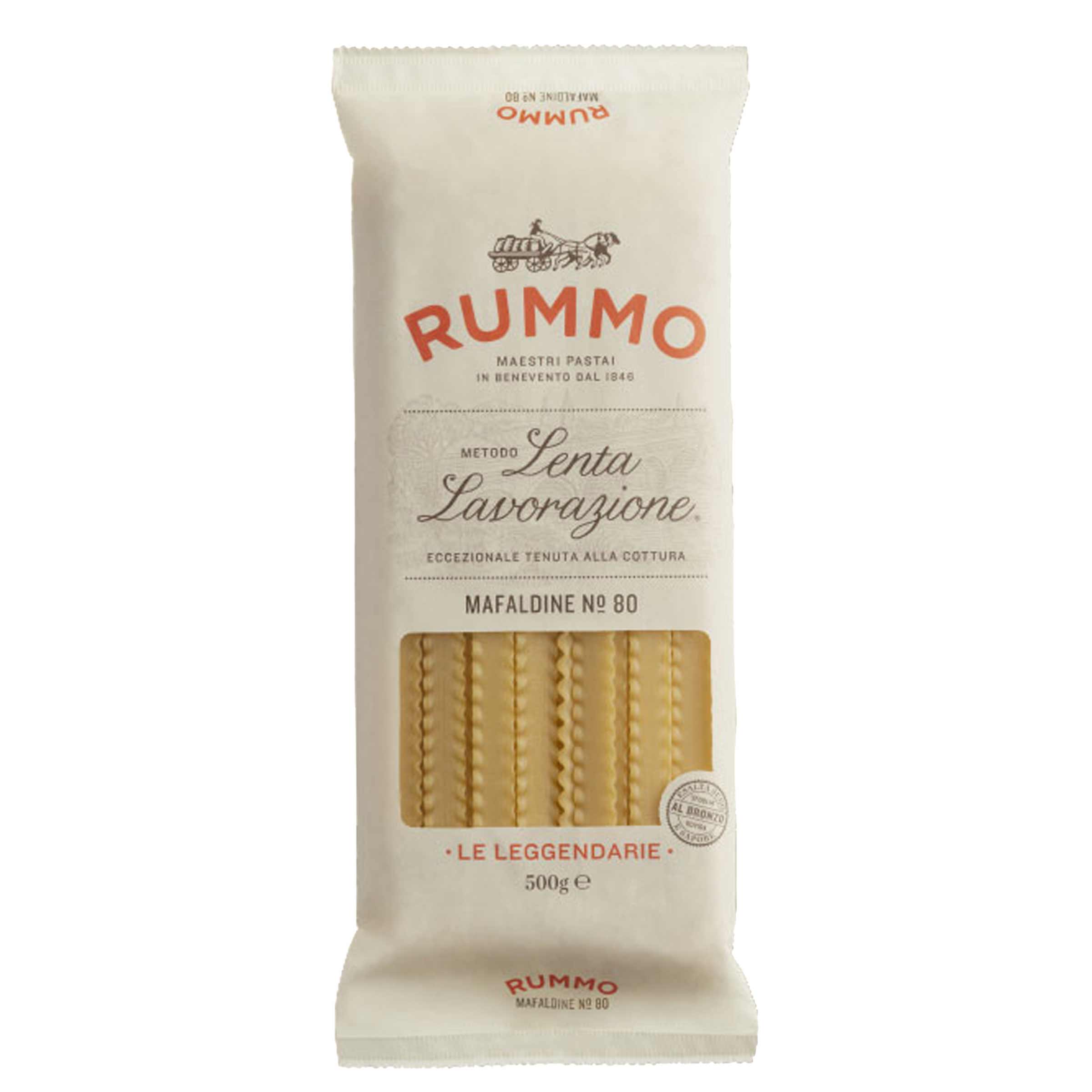 Rummo Mafaldine Lenta Lavorazione, 500g Packung, italienische Teigwaren aus Hartweizengriess.