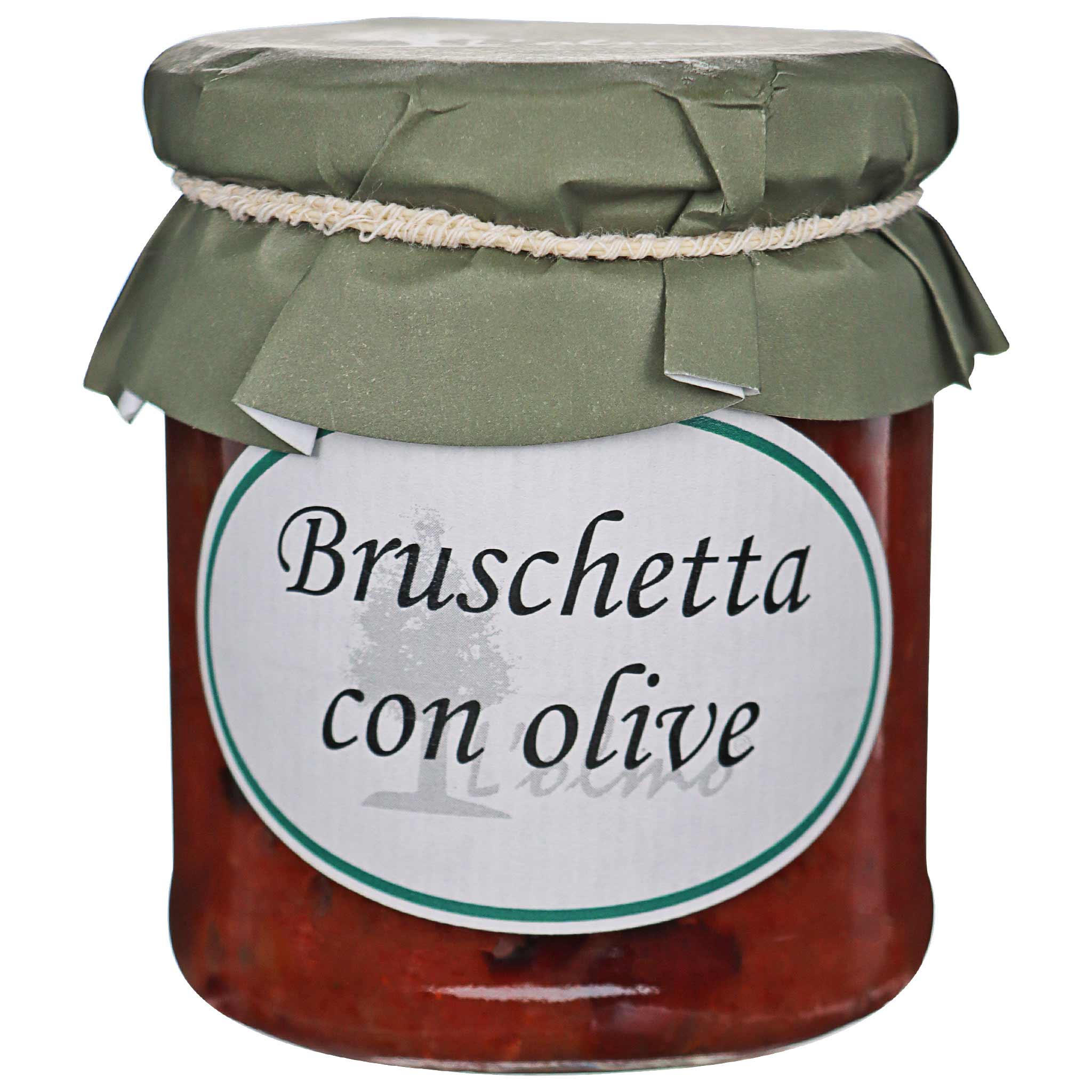 Olmo Bruschetta con Olive 180g Glas aus Piemont, Italien