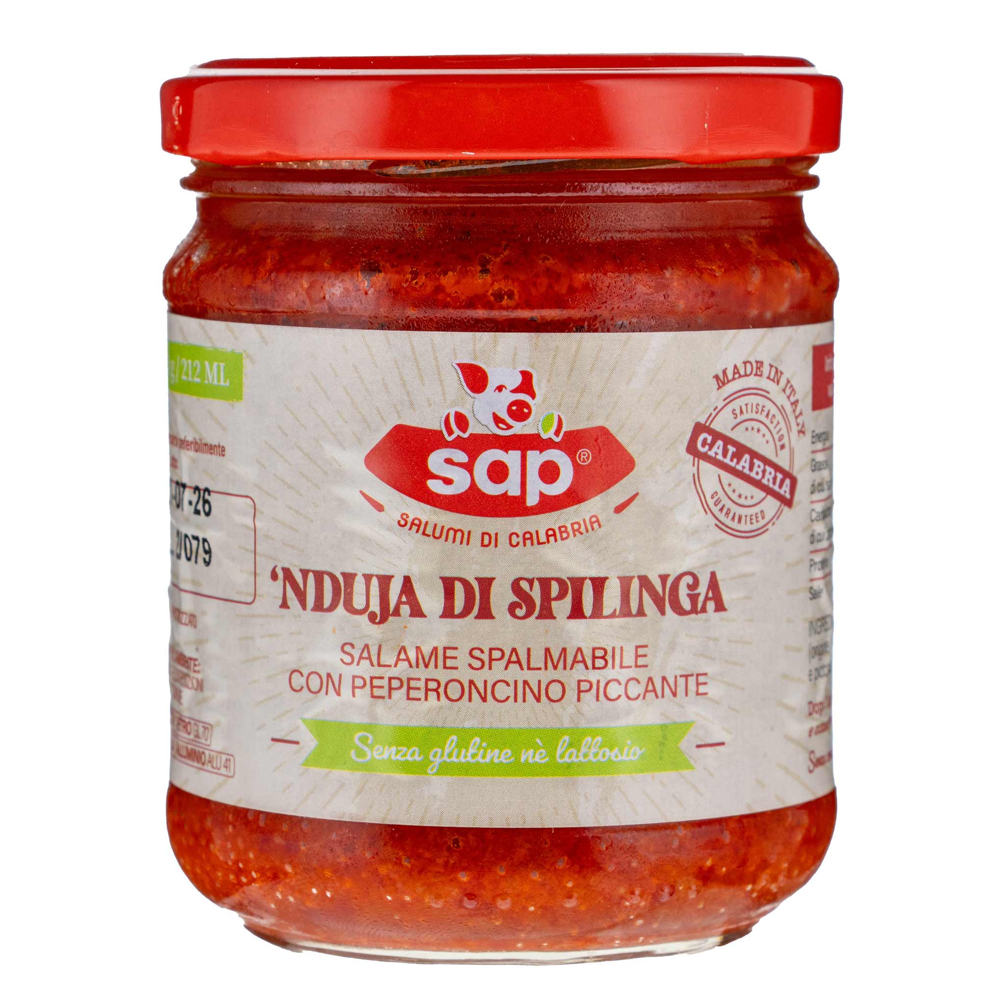Nduja di Spilinga im Glas, ein scharfes italienisches Produkt aus Kalabrien.