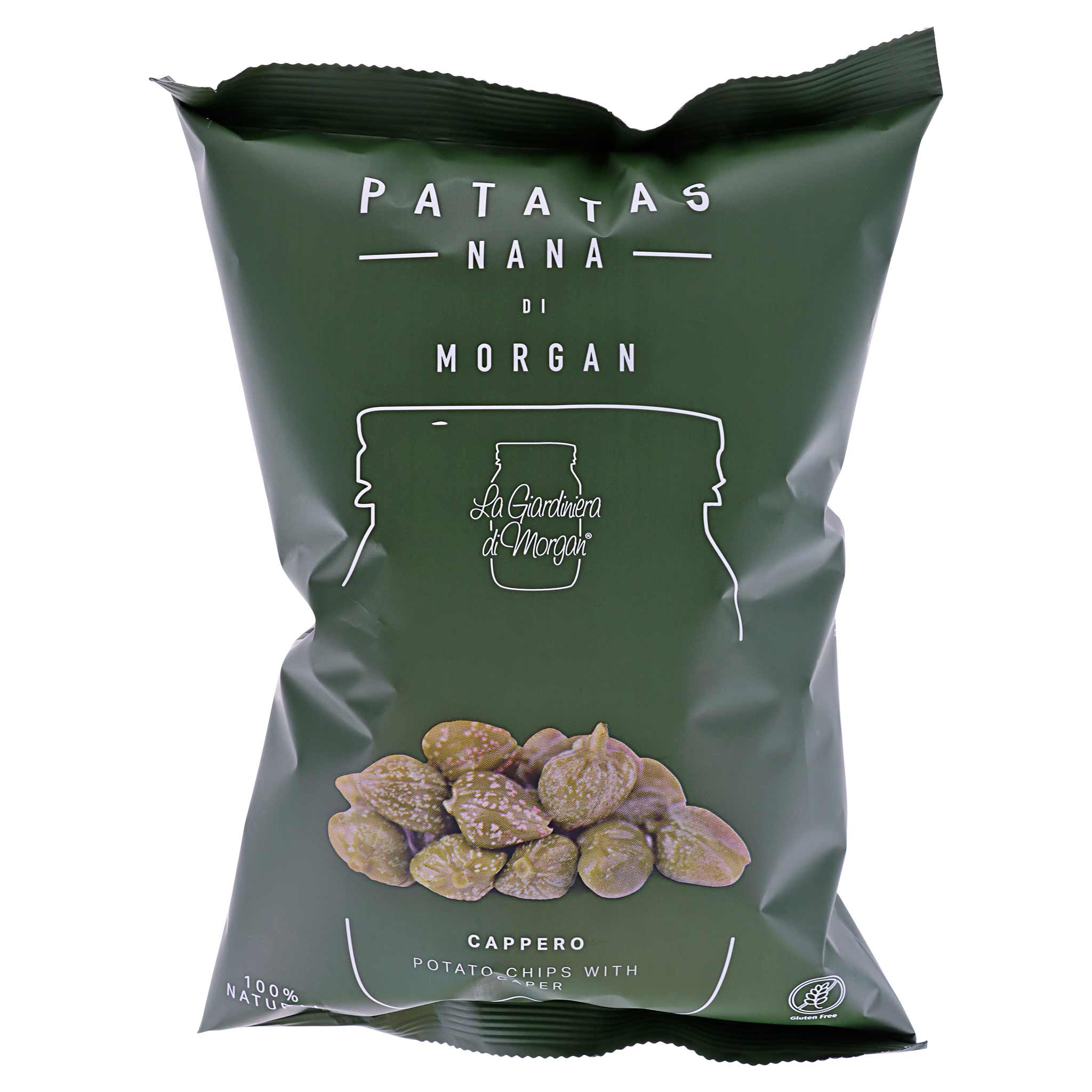 Patatas Nana Morgan Capperi Chips, 100 g Packung aus Italien, Region Marken