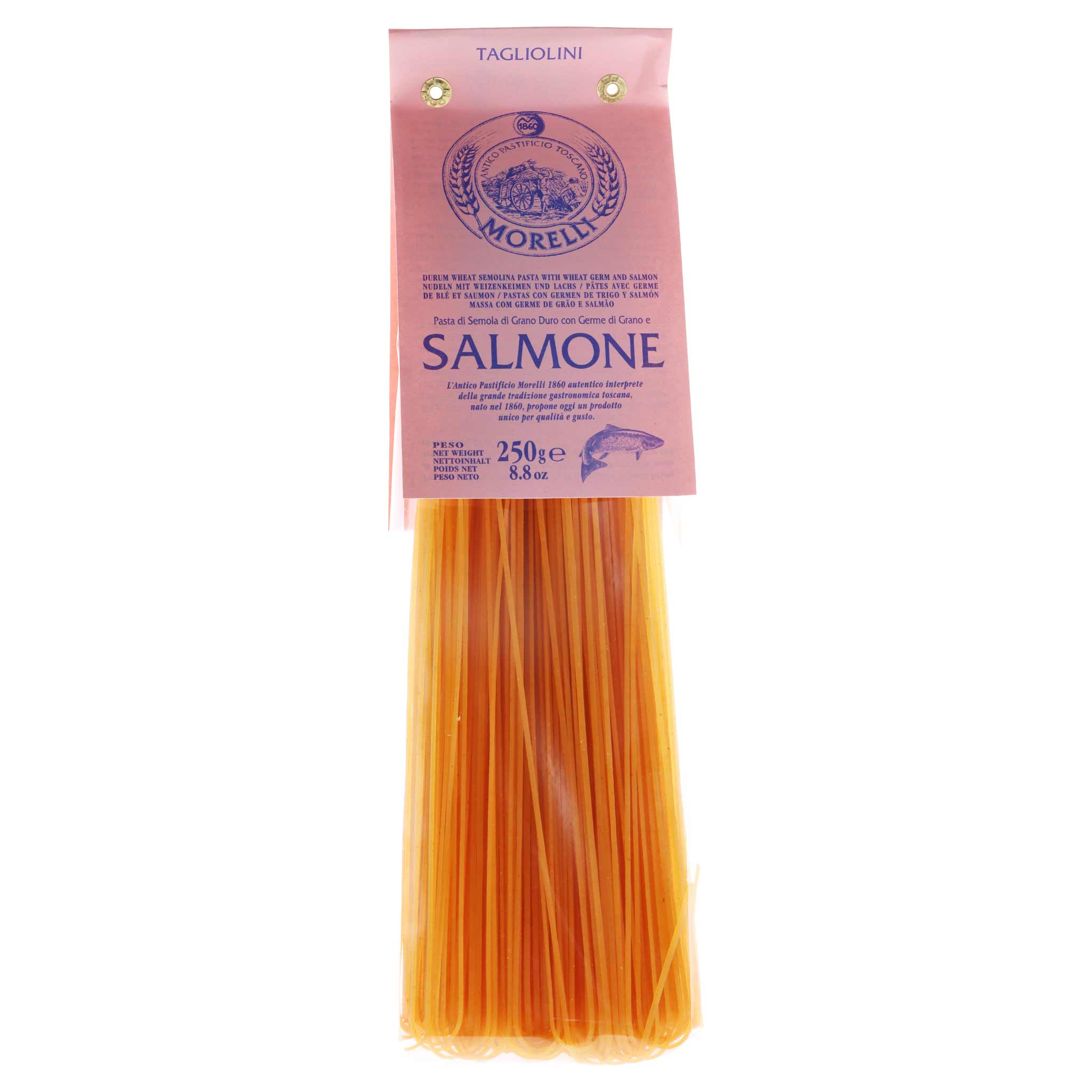 Antico Pastificio Morelli 1860 Tagliolini al Salmone 250g Packung aus der Toskana, Italien
