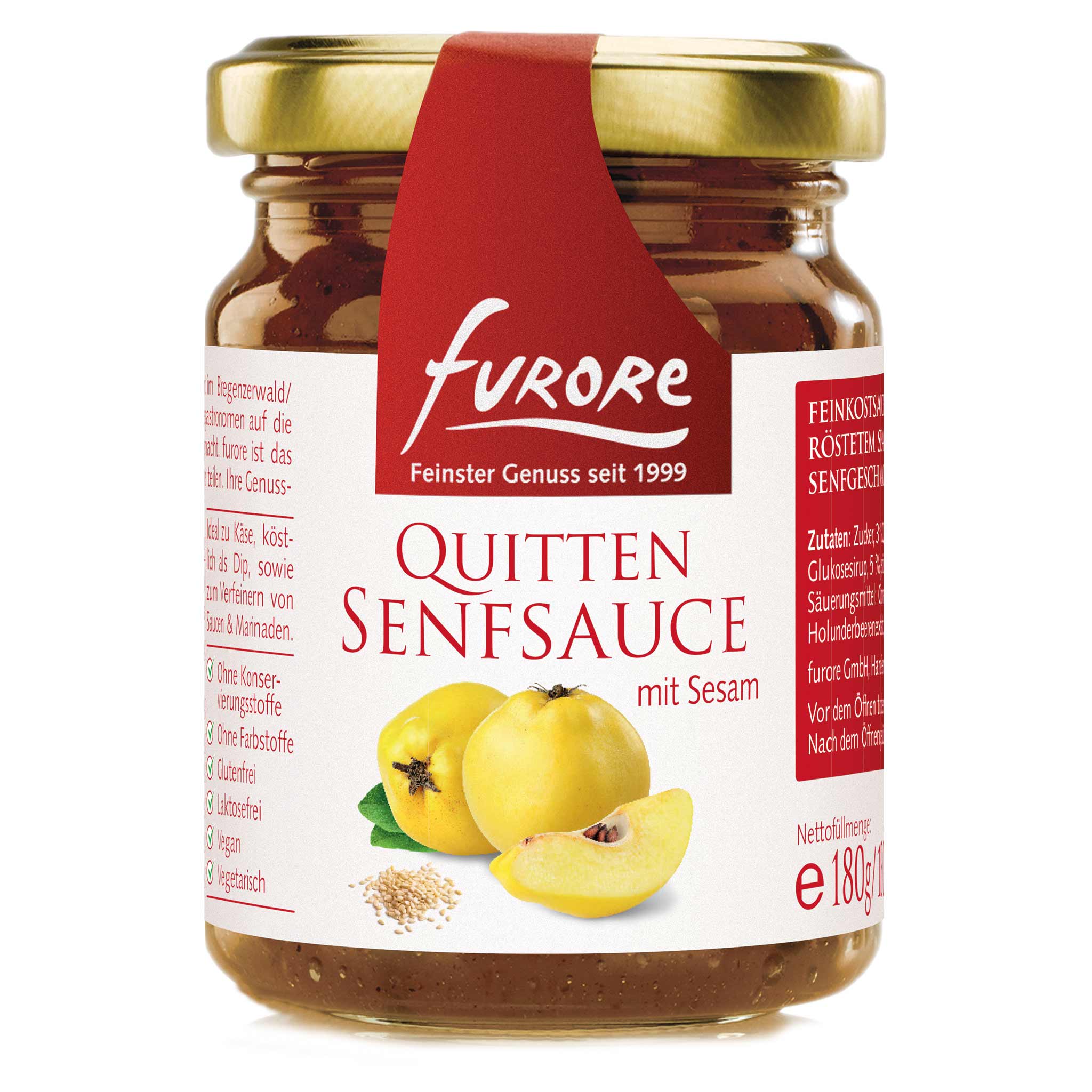 Furore Quitten Senfsauce mit Sesam, 180 g aus Österreich