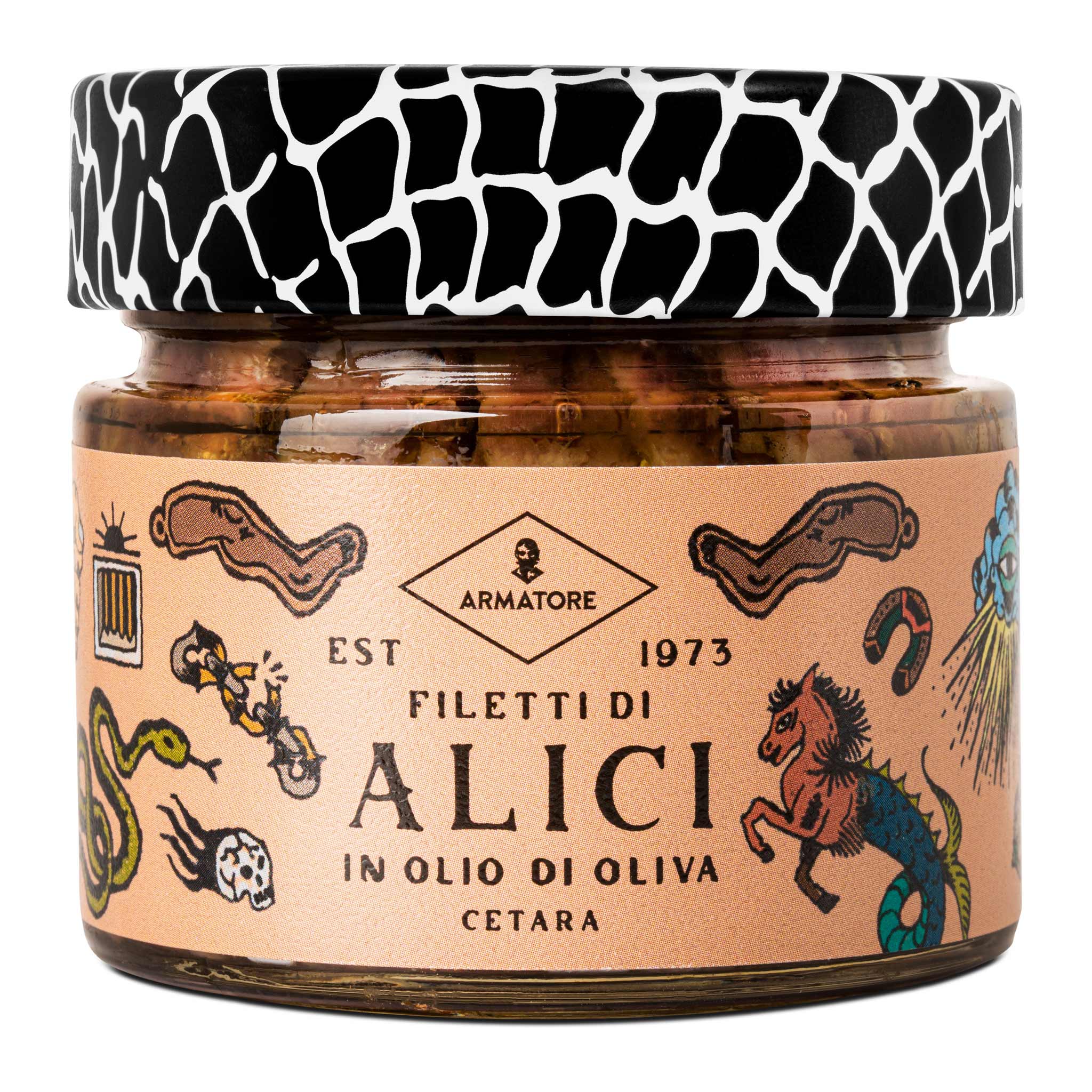 Armatore Filetti di Alici di Cetara in EVO, 195 g aus Kampanien, Italien