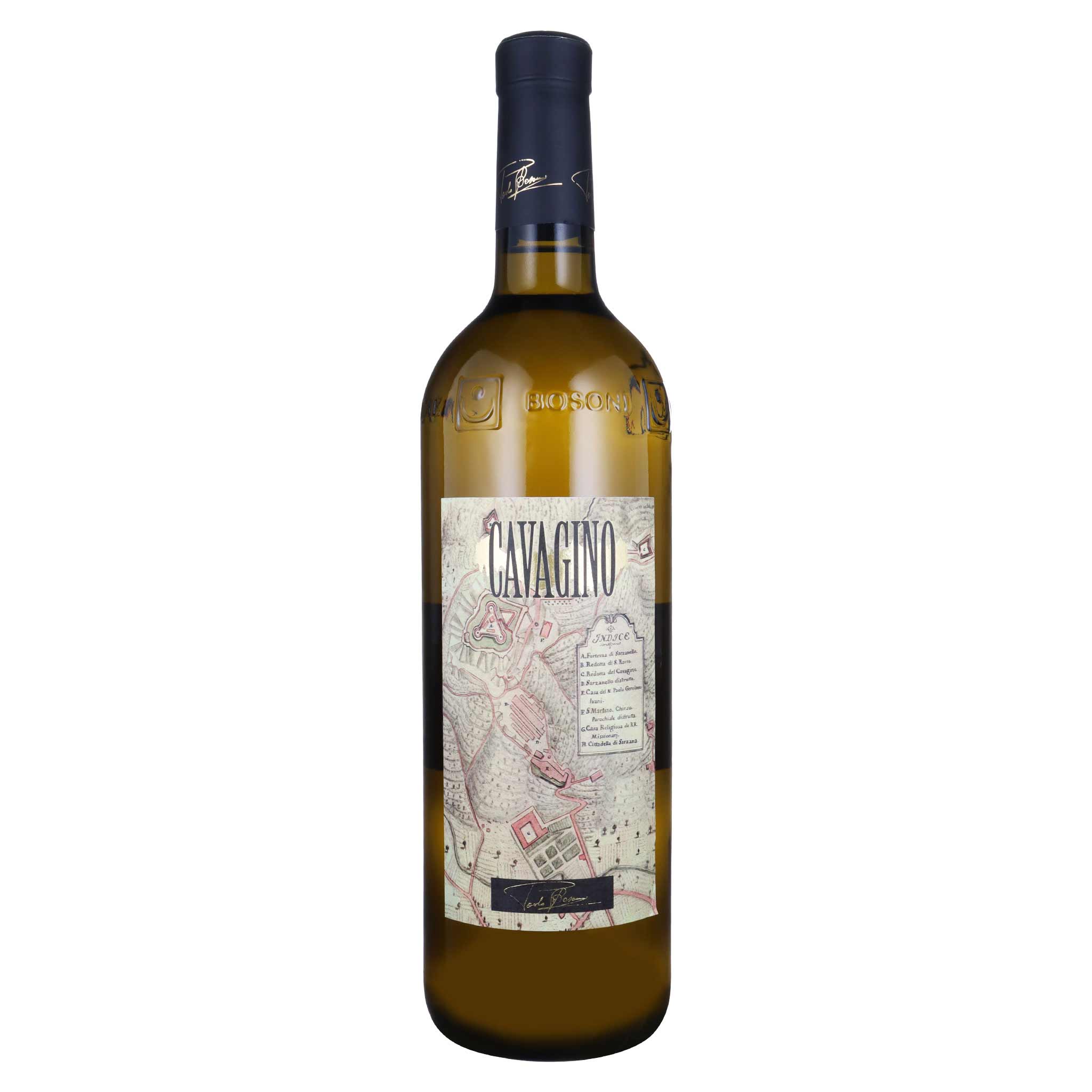 Flasche Cantine Lunae Bosoni Cavagino DOC Vermentino Colli di Luni 2021 Weisswein aus Italien