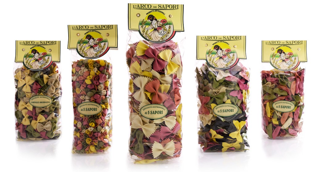 Bunte italienische Pasta von L’Arco dei Sapori – farbige Nudeln aus Hartweizen