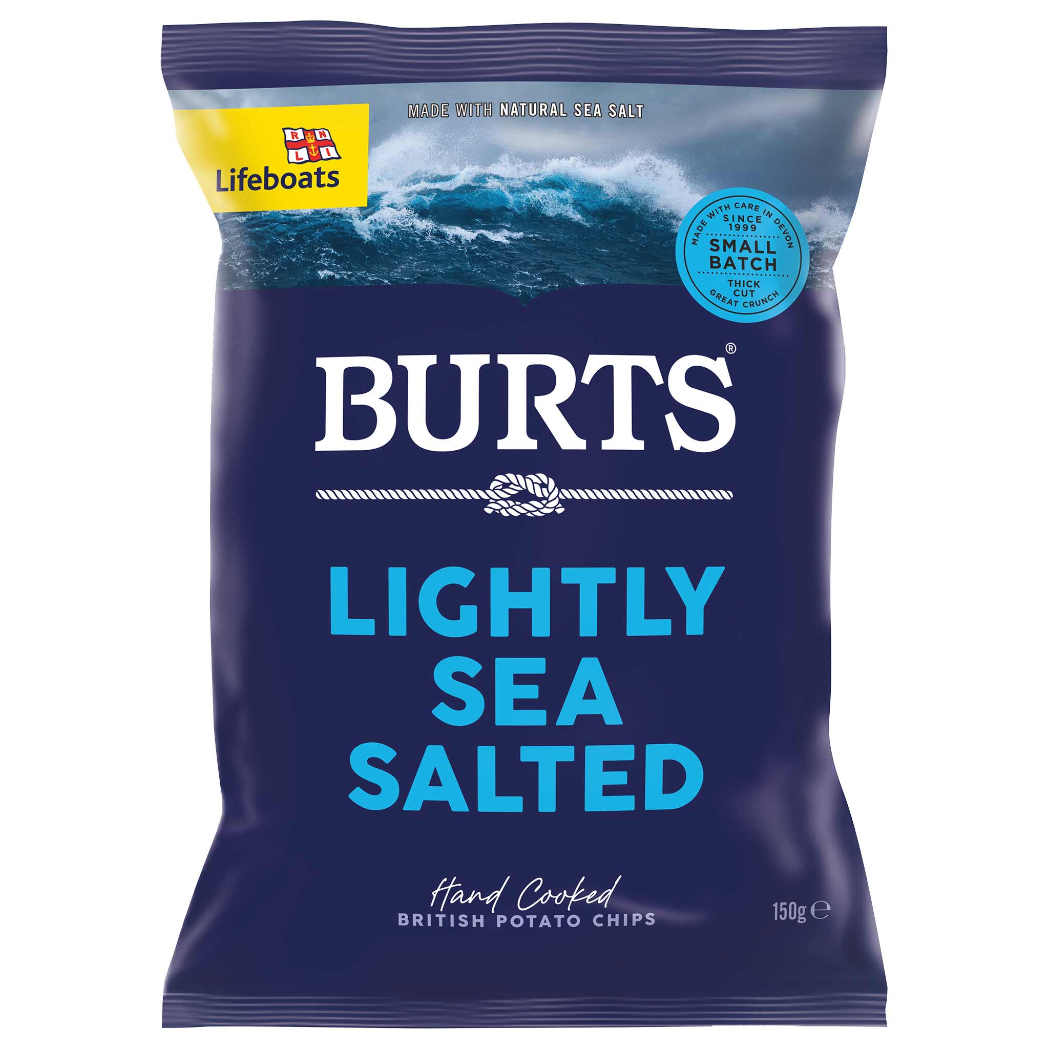 Burts Sea Salt Chips 150g - Knuspriger Genuss aus Devon, England - Produktbild 1