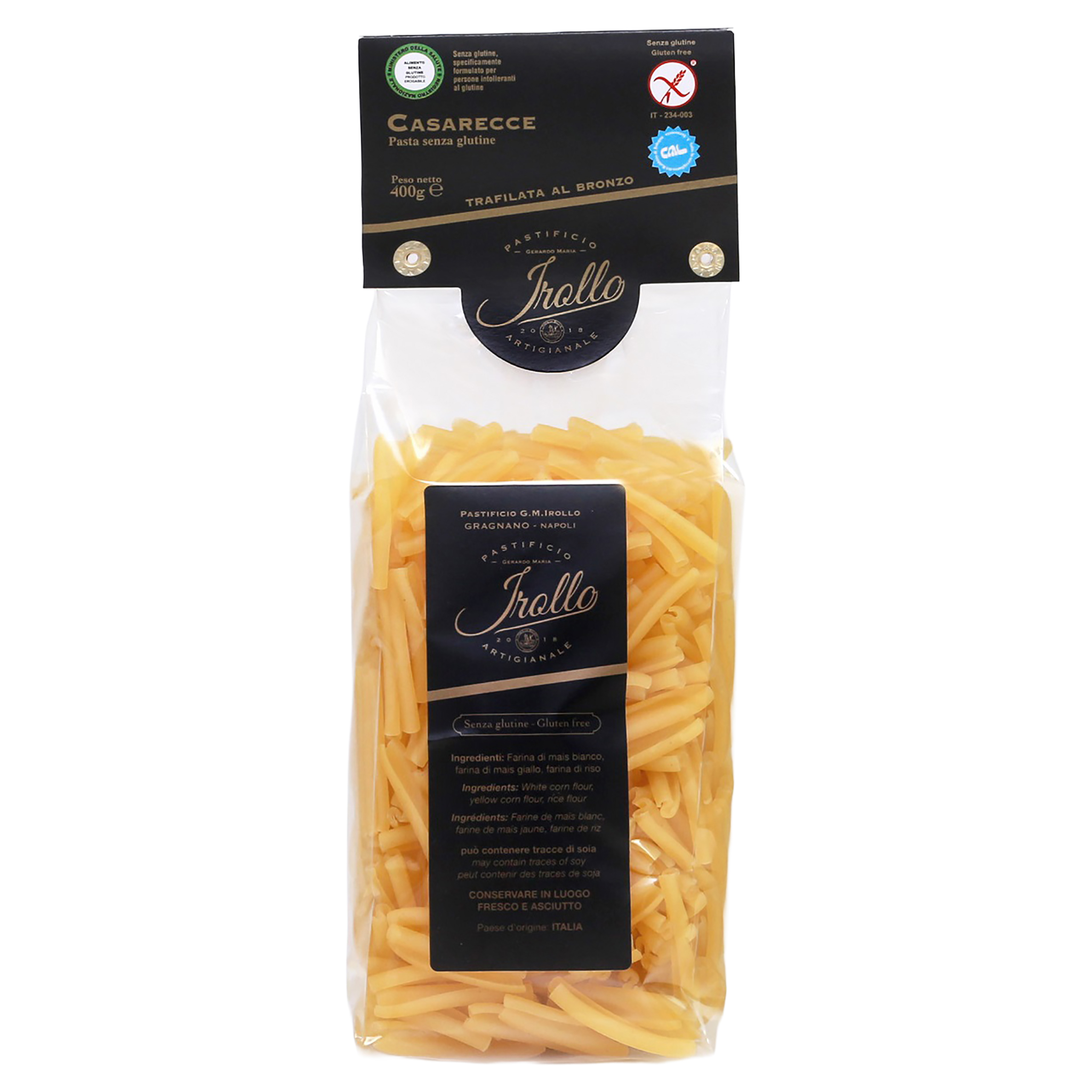 Pastificio Irollo, Caserecce senza glutine