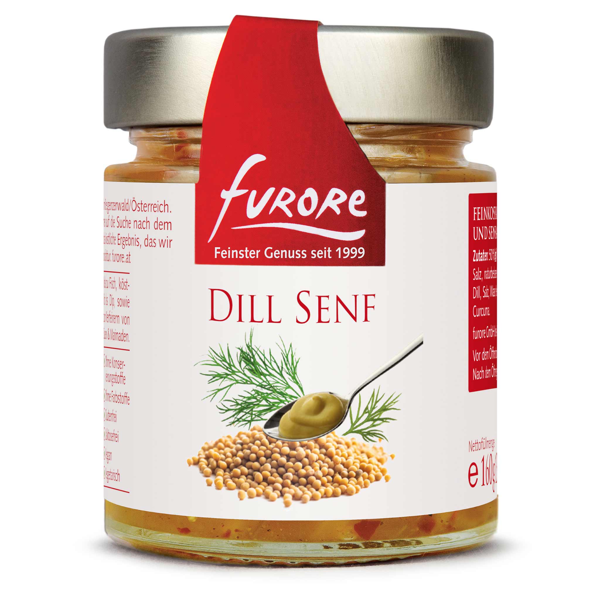 Furore Dill Senf, 160 g Glas aus Oesterreich