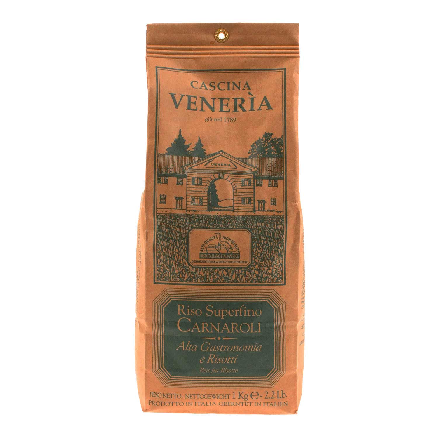 Agricola Veneria Riso Carnaroli Superfino aus Italien, 1000 g Packung