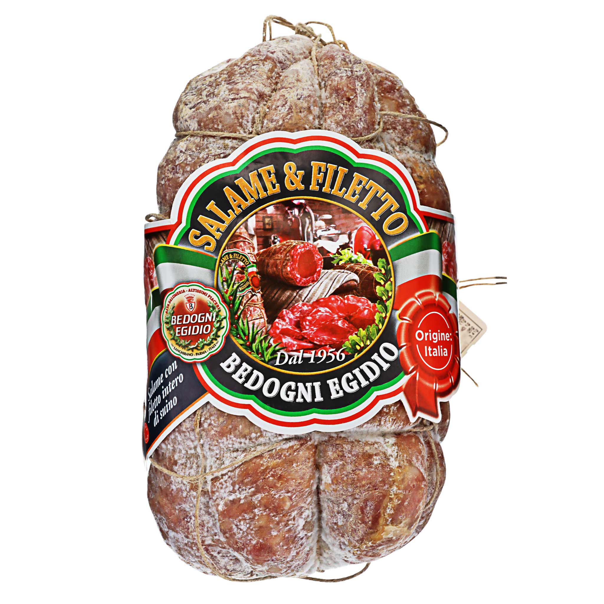 Bedogni Egidio Salame Filetto intero ca. 1kg aus Italien, Region Emilia Romagna.