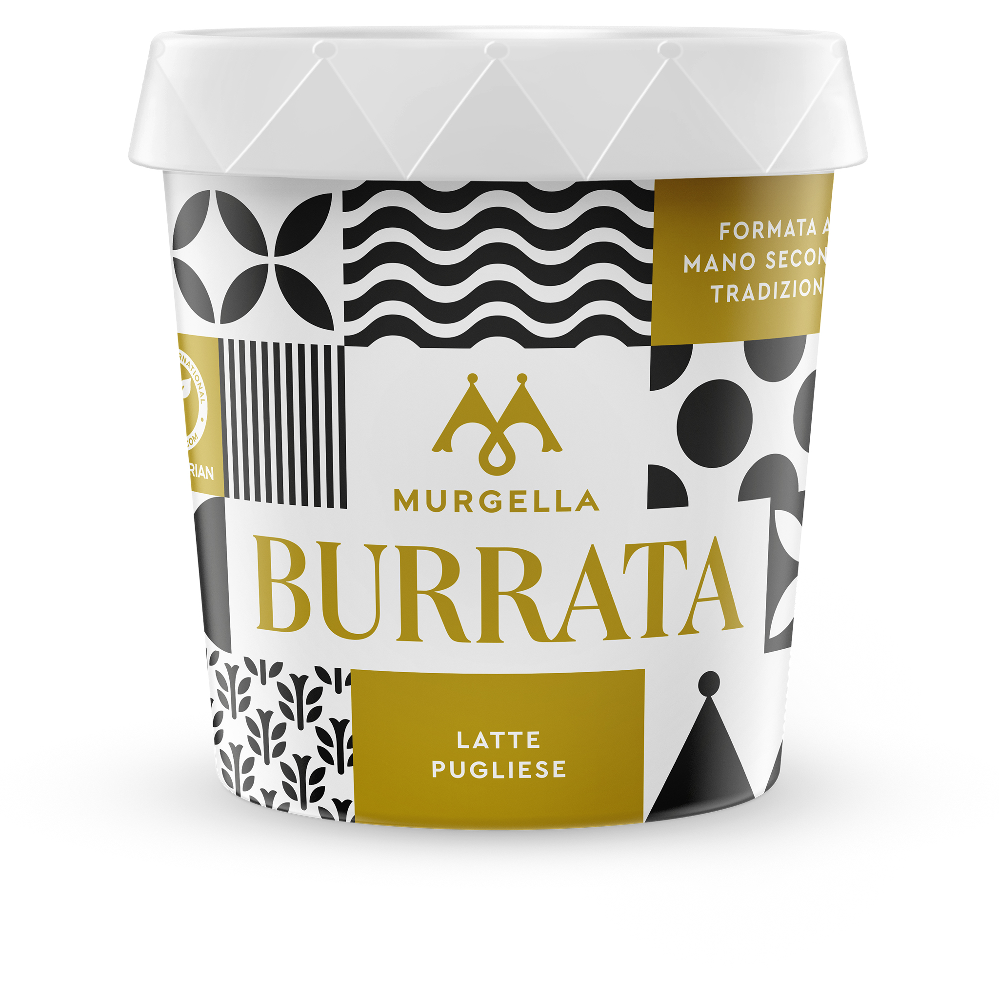 frischer italienischer Burrata Käse aus Latte Pugliese