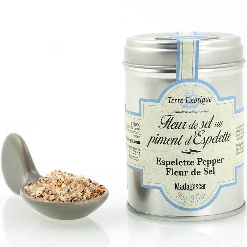 Terre Exotique Fleur de Sel au Piment d'Espelette 110g Glas aus Frankreich