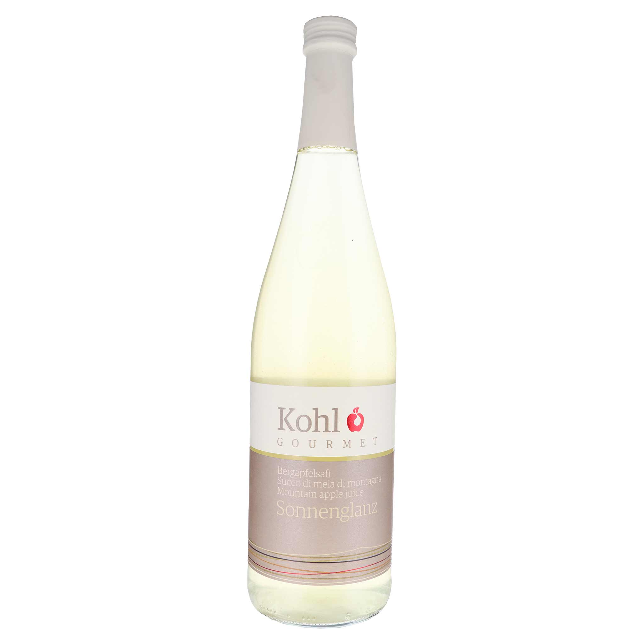 Kohl Bergapfelsaft Sonnenglanz 75 cl Flasche aus Südtirol