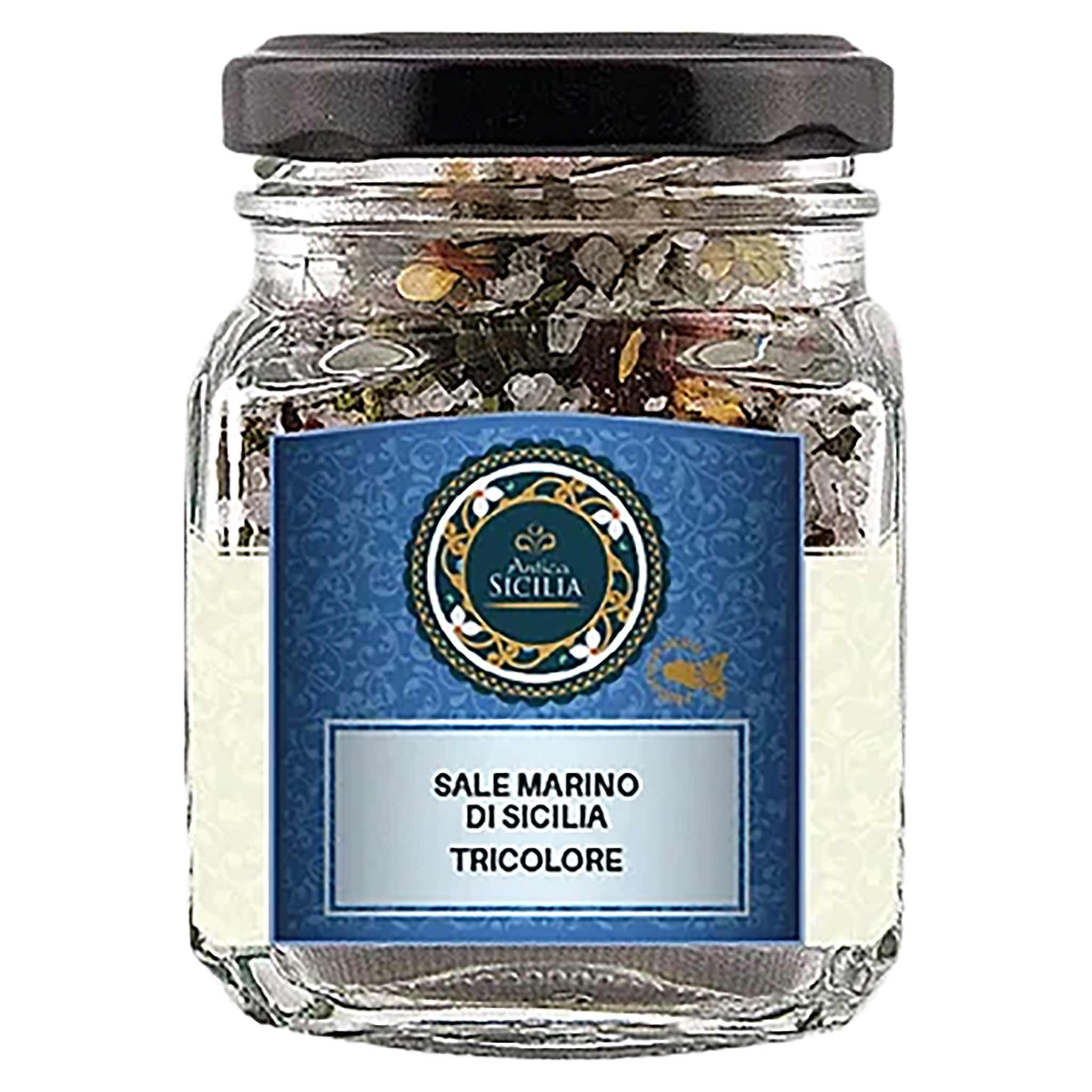 Antica Sicilia Sale marino di Sicilia Tricolore, 100g Packung