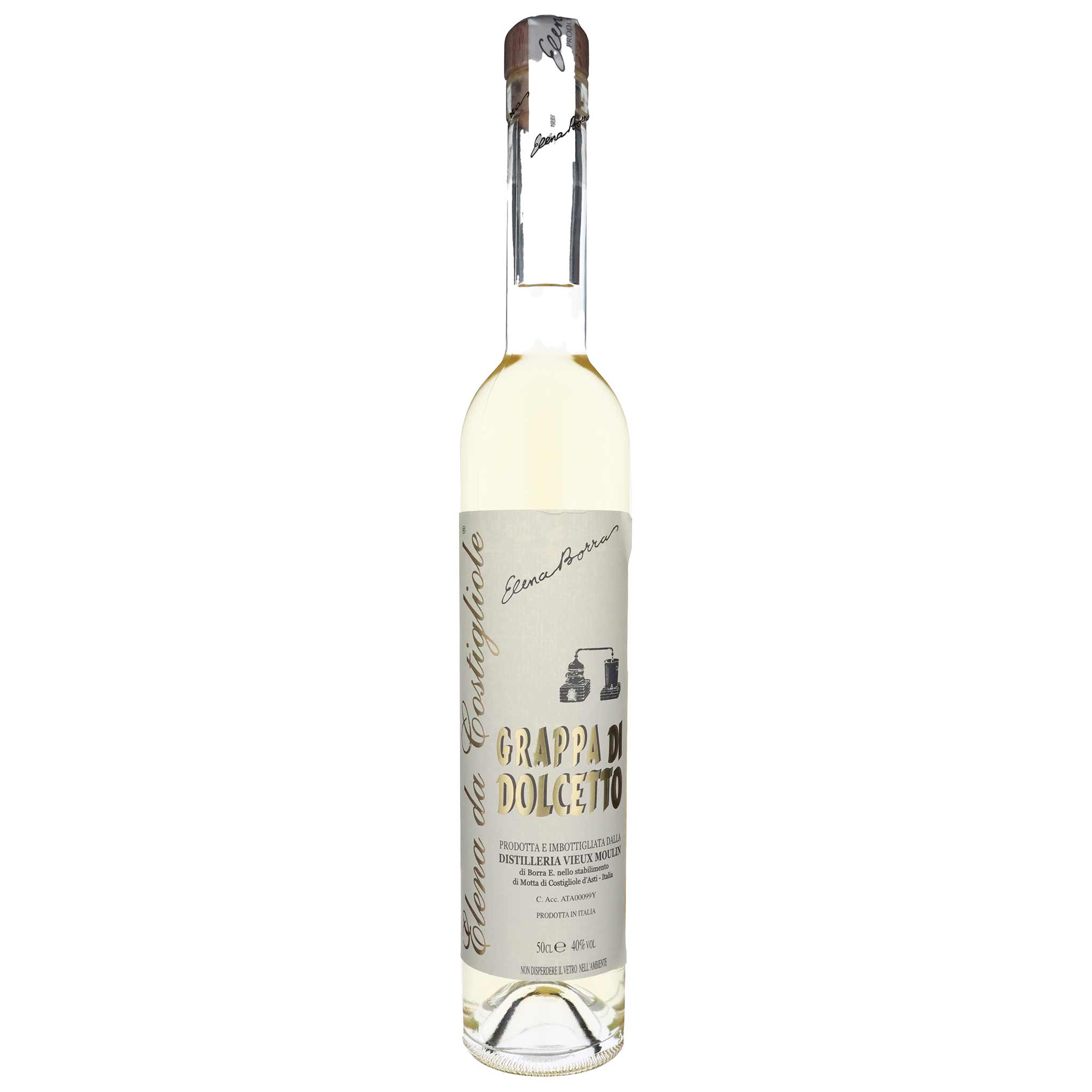 Elena da Costigliole Grappa monovitigno Dolcetto 500 ml aus Piemont, Italien