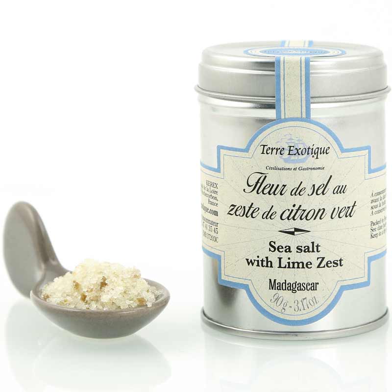 Terre Exotique Fleur de sel au Zeste de Citrons, 110g, aus Madagaskar.