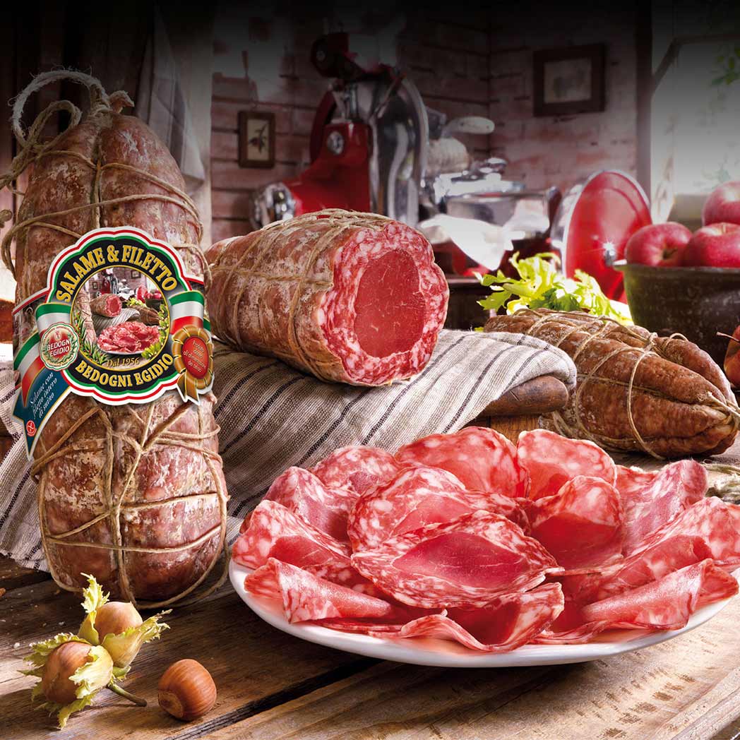 Bedogni Egidio Salame Filetto aus der Emilia Romagna, ca. 580g.