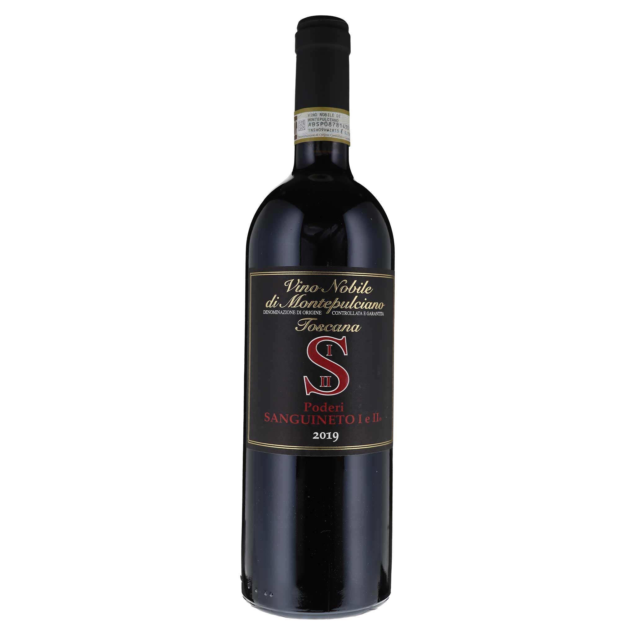 Poderi Sanguineto I e II Nobile di Montepulciano DOCG 2019 Rotweinflasche aus der Toskana