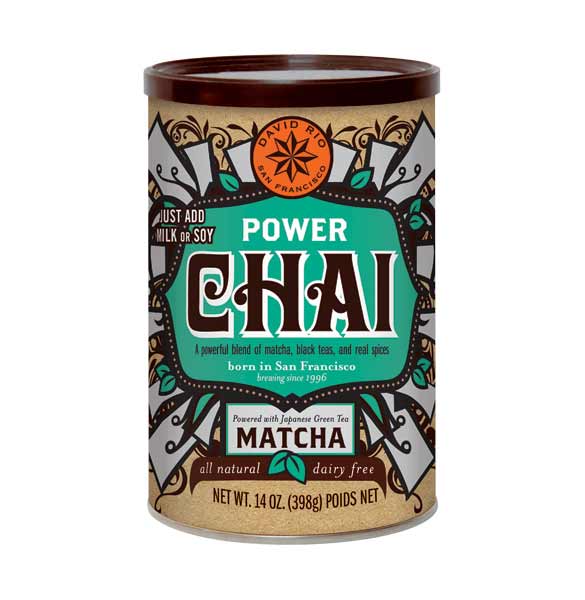 David Rio Power Chai Matcha, 12 Portionen, 398 g aus Kalifornien, USA