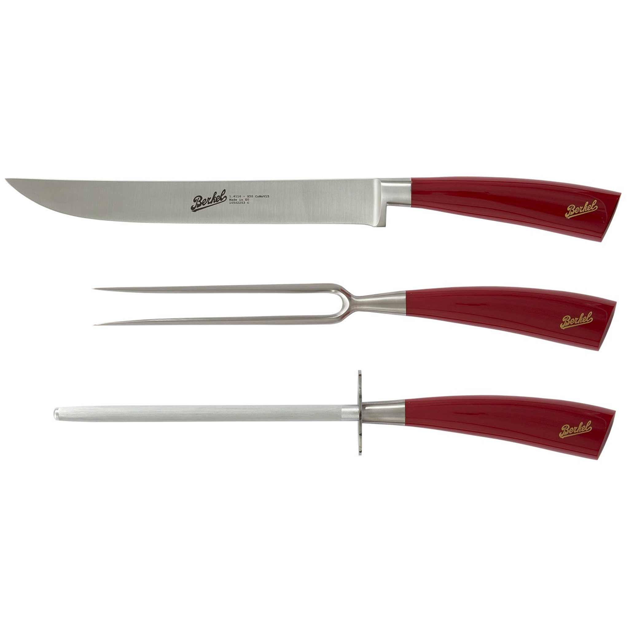 Berkel Messerset Arrosto Rot 3er Set - Hochwertige Messer aus Italien  - Produktbild 1
