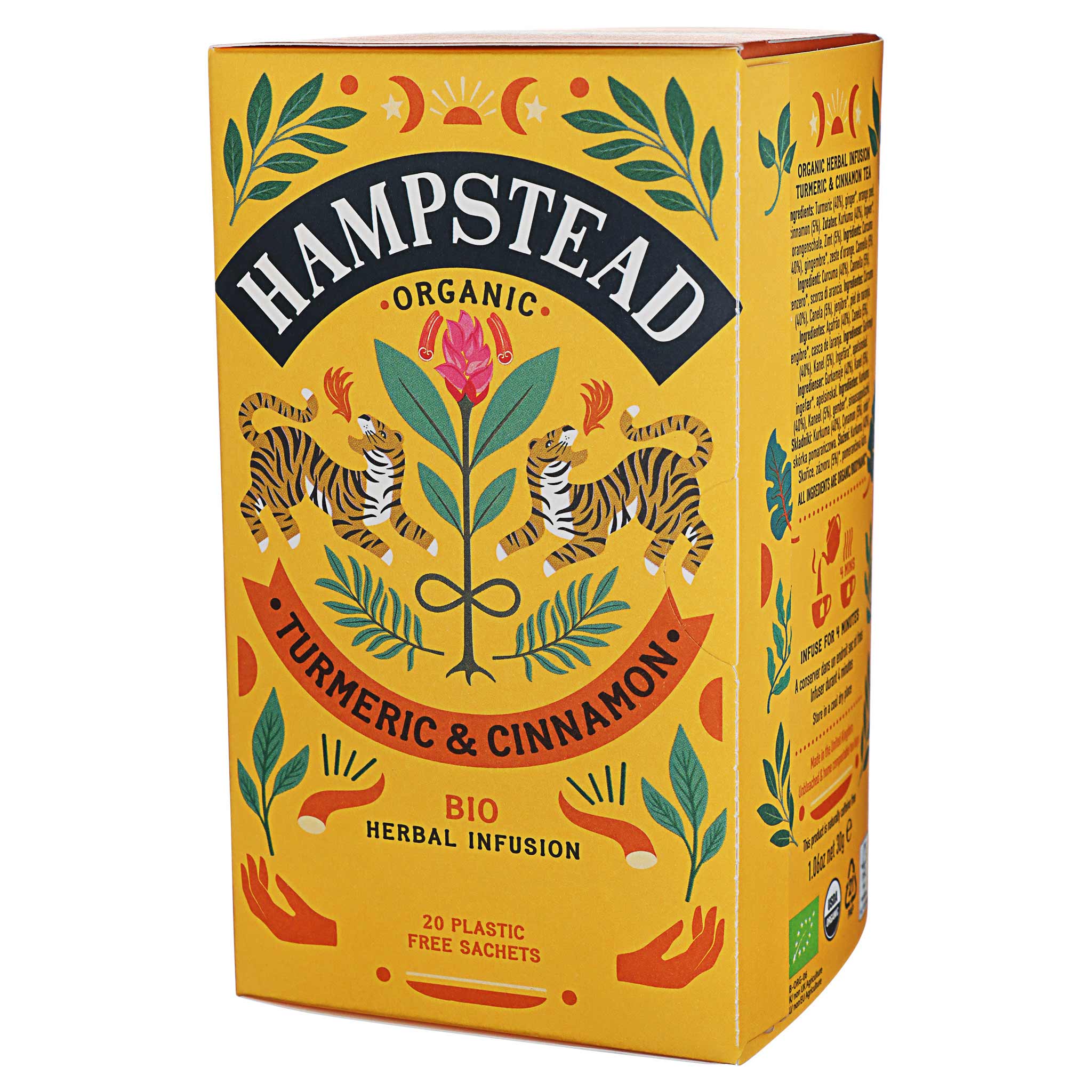 Hampstead Tea, Bio Kurkuma & Zimt, 40g Packung