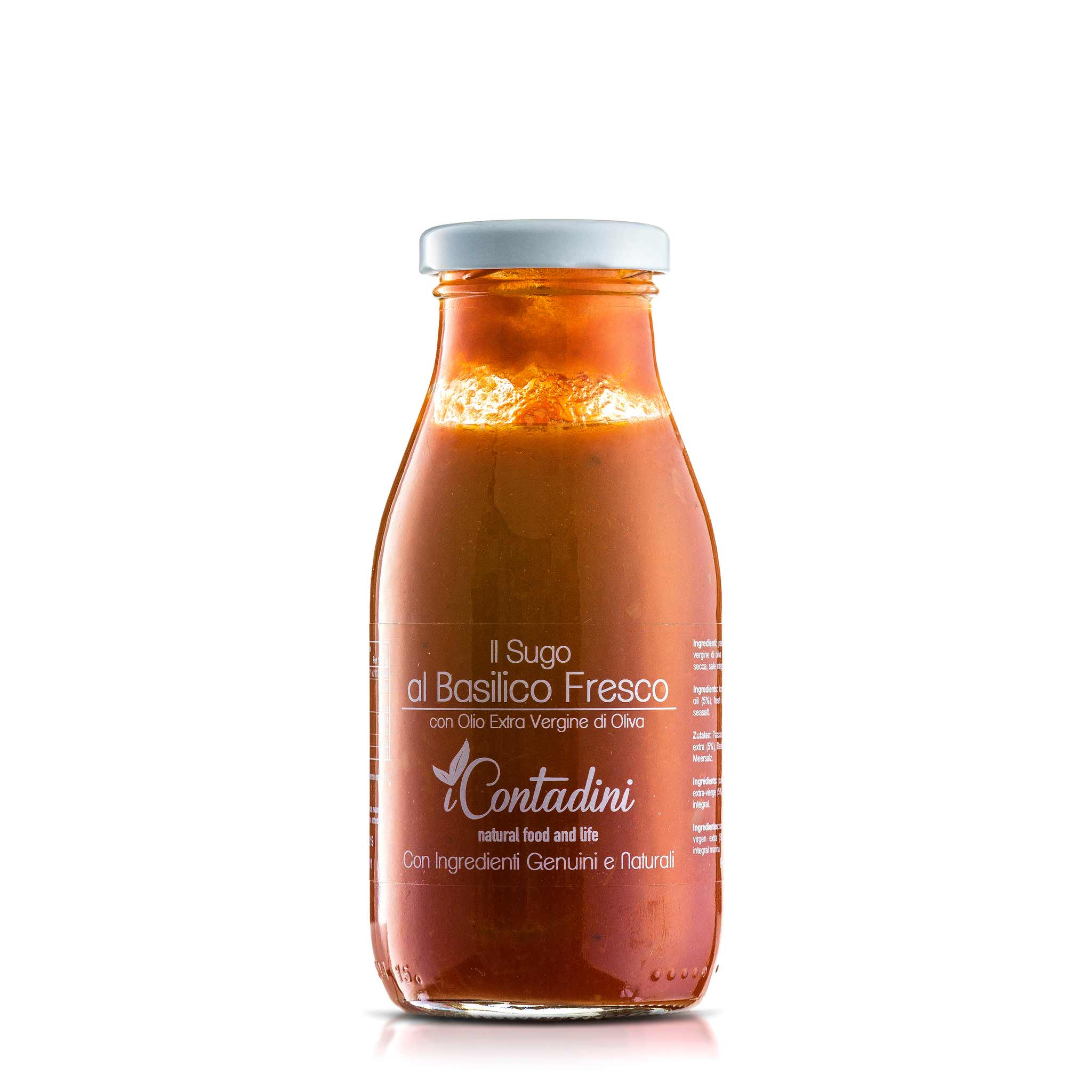 I Contadini 'Il Sugo' al Pomodoro e Basilico 250 g aus Apulien, Italien