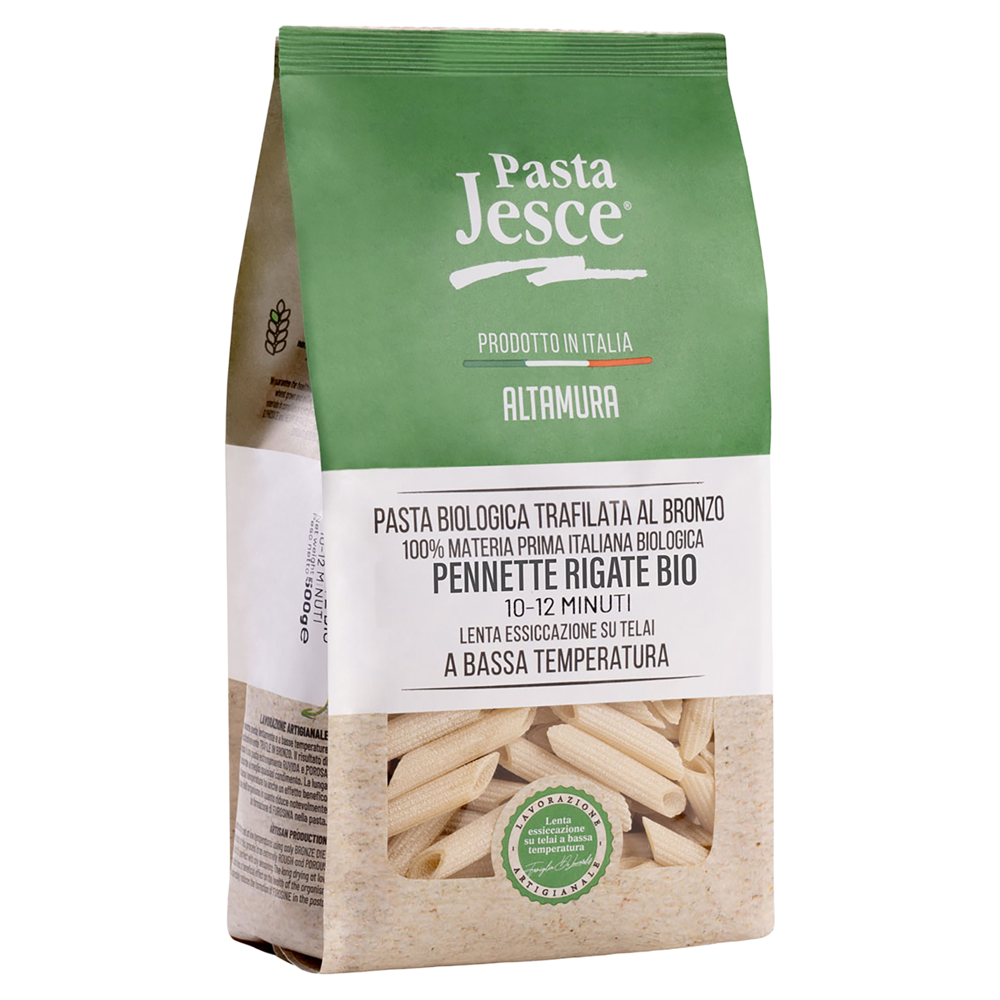 Penne rigate Bio Pasta von Pasta Jesce – italienische Hartweizenpasta aus biologischem Anbau