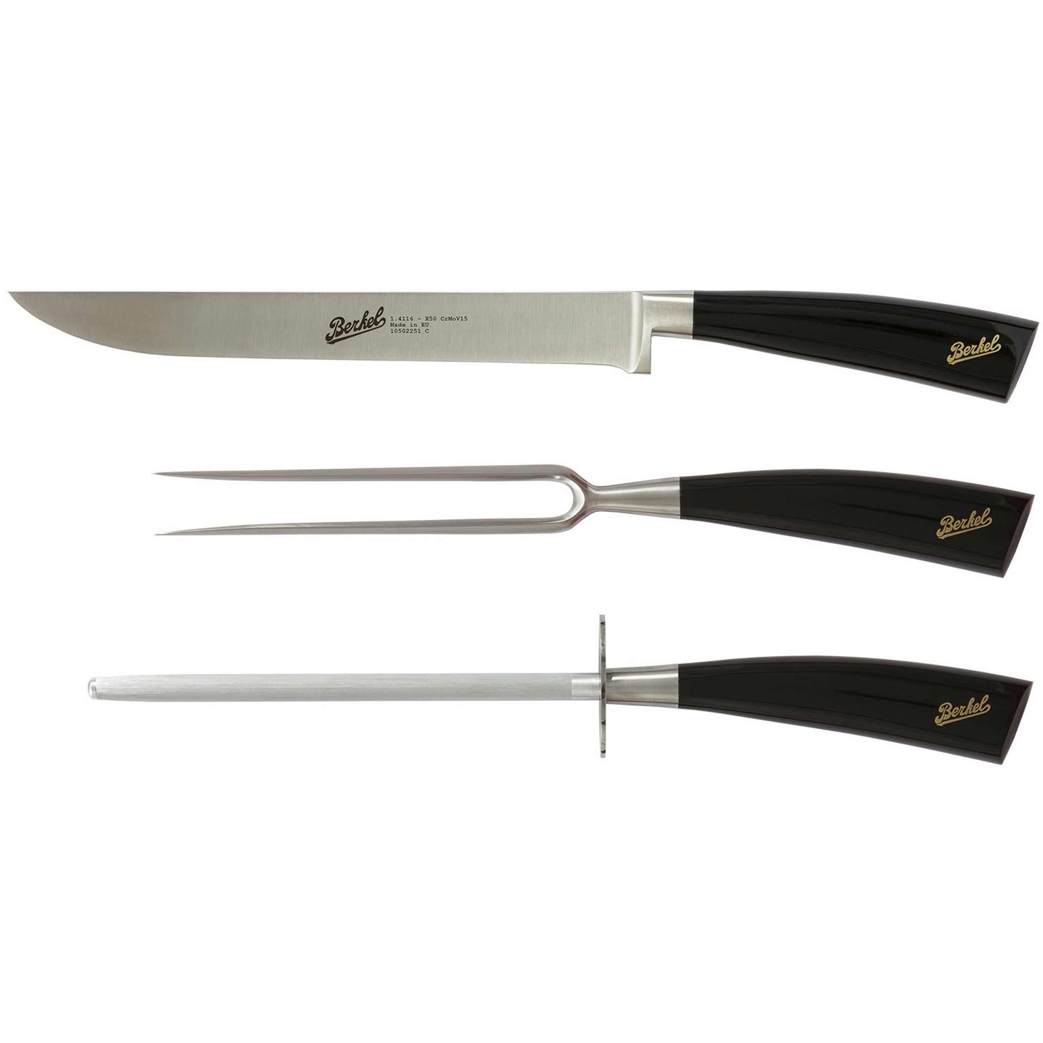 Berkel Messerset Arrosto Schwarz 3er Set - Perfekt für präzises Schneiden  - Produktbild 1