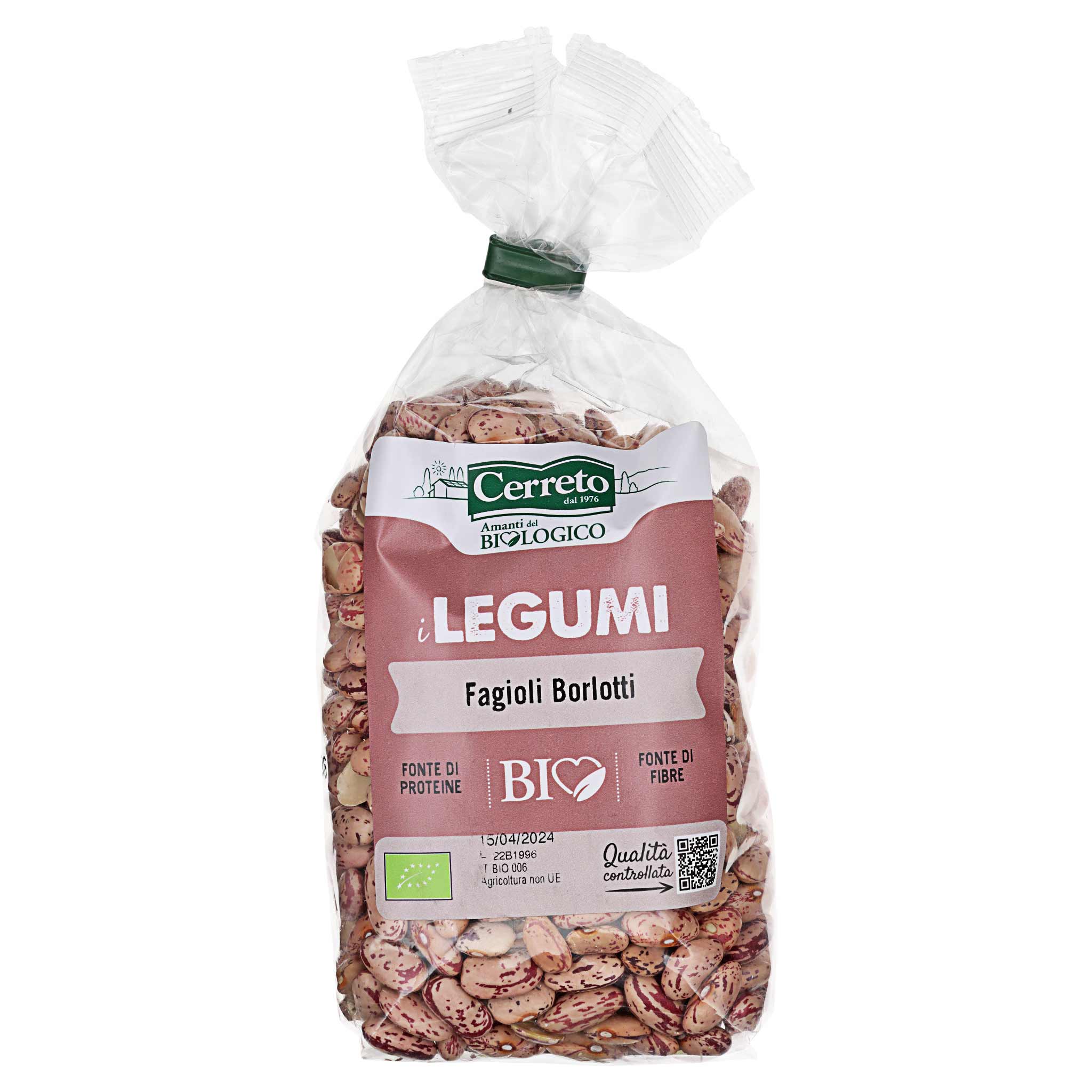 Cerreto Fagioli Borlotti BIO 350g Packung aus Italien, Hülsenfrüchte aus Emilia Romagna.