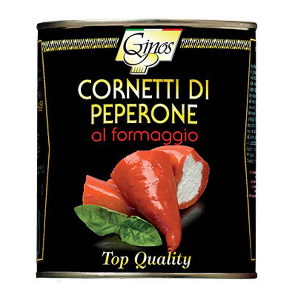Ginos Cornetti di Peperoni al Formaggio fresco 800g Packung mit schwarzem Etikett
