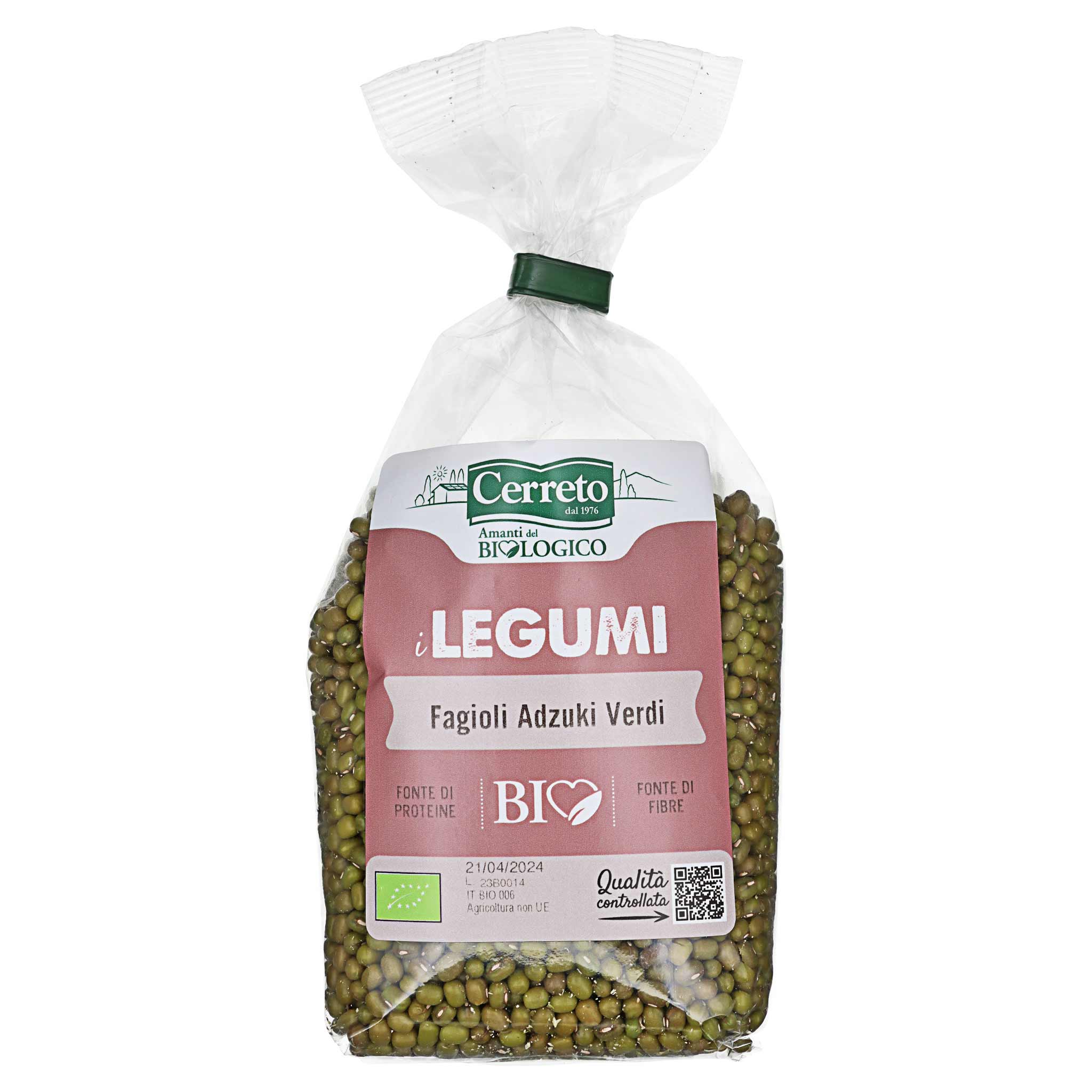 Cerreto Fagioli Adzuki Verdi BIO 350g Packung