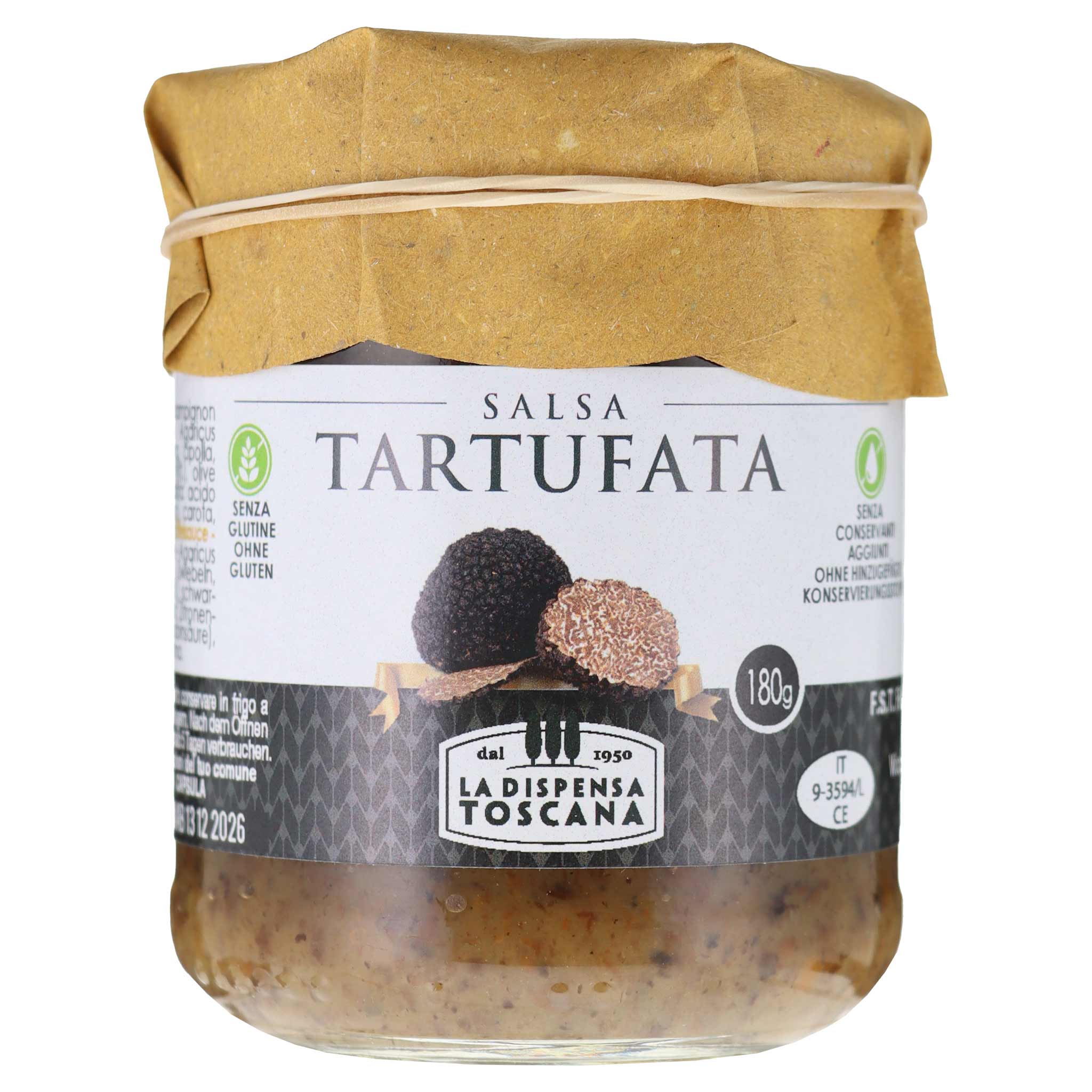 Fabbrica Sughi Toscana, Salsa La Tartufata mit 4% Sommertrueffel, 180 g Glas