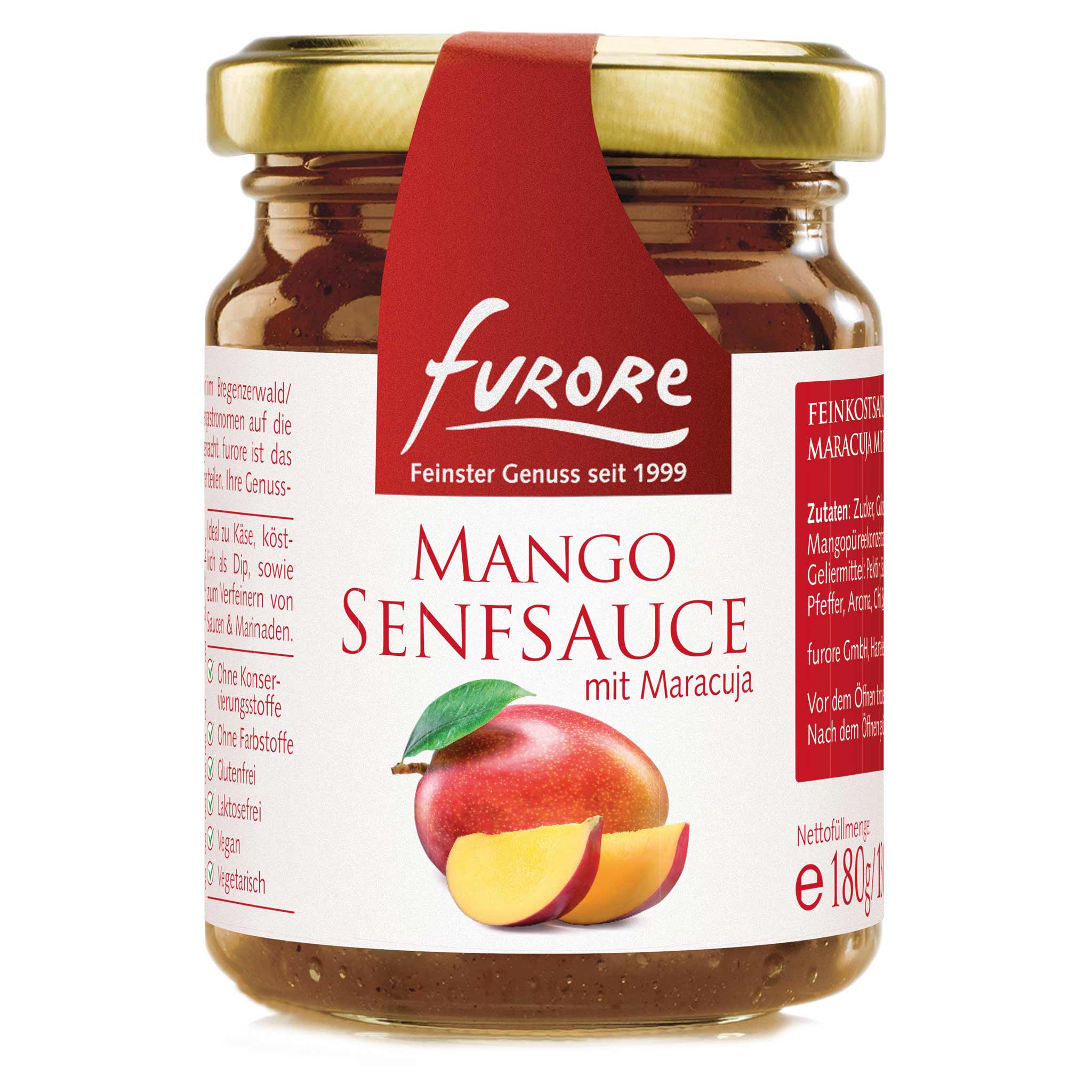 Furore Mango Senfsauce mit Maracuja, 180 g, aus Österreich