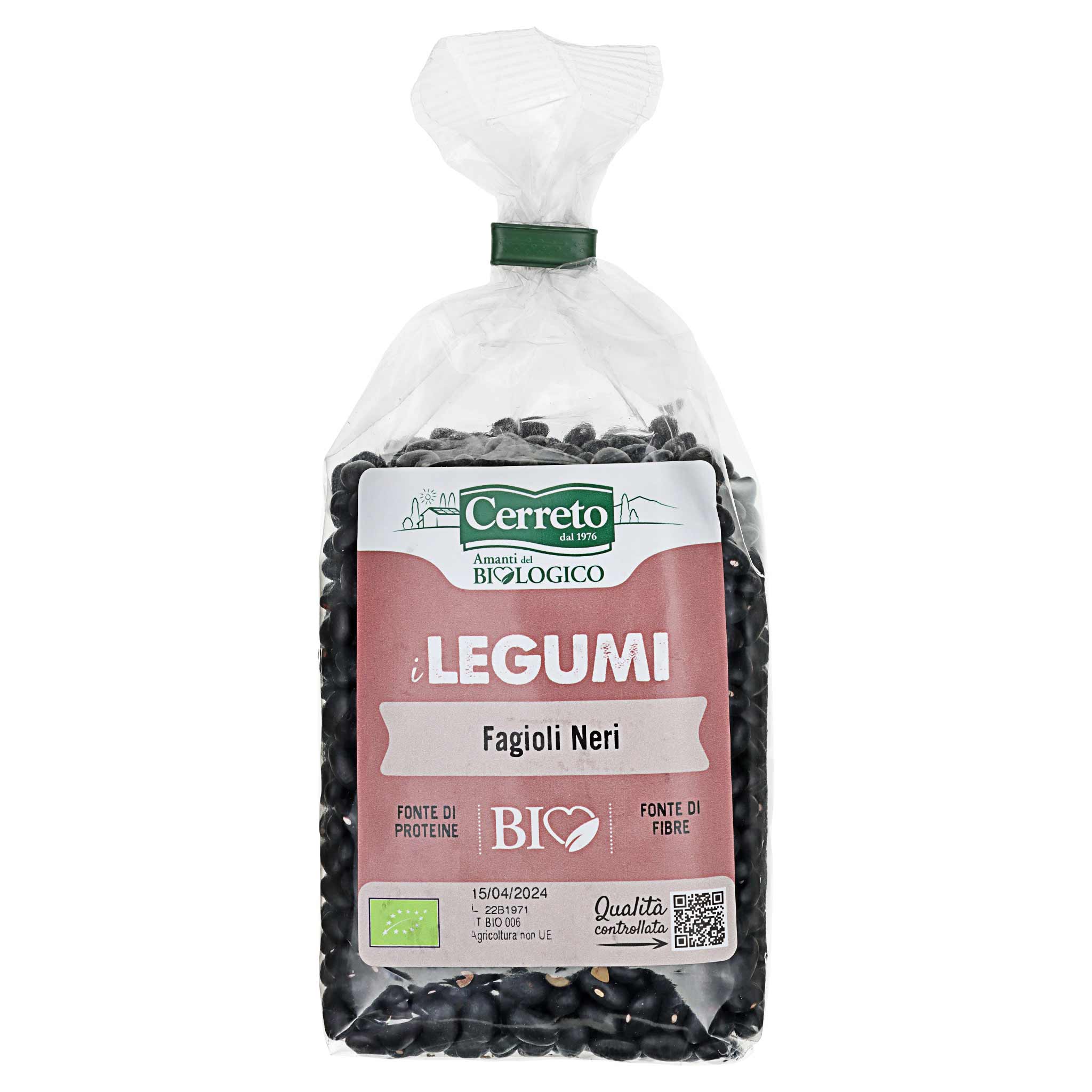 Cerreto Fagioli Neri BIO 350g Packung aus Italien