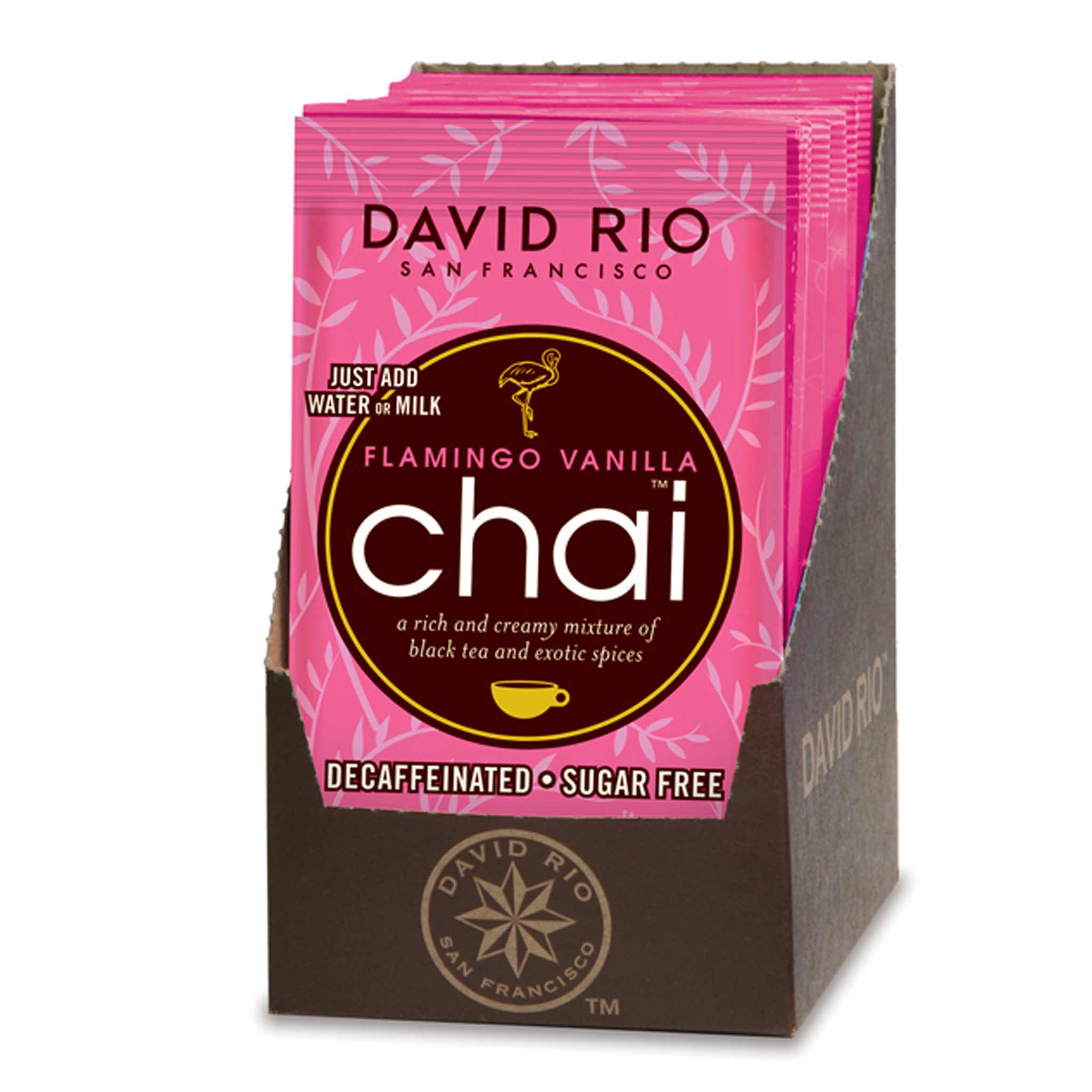 David Rio Flamingo Vanilla zuckerfrei und entkoffeiniert - Beutel für 1-2 Portionen