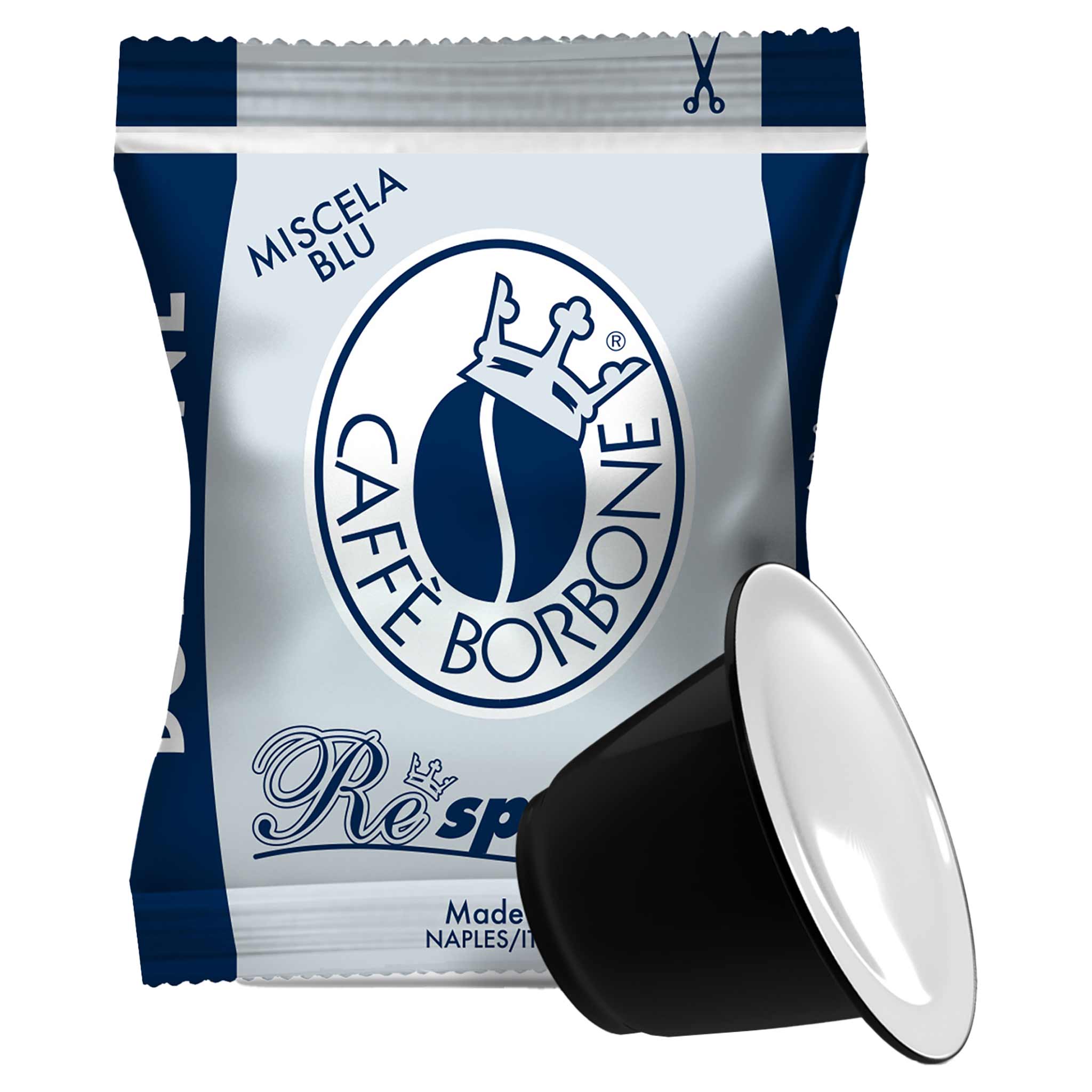 Borbone Respresso miscela BLU Nespresso Kompatible Kapseln 100er Pack aus Kampanien, Italien.
