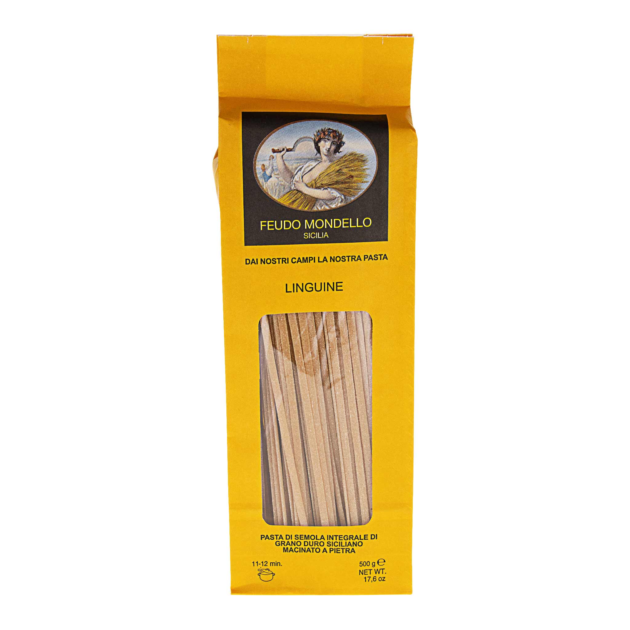 Consorzio Feudo Mondello Linguine integrali aus sizilianischem Hartweizen, 500 g Packung