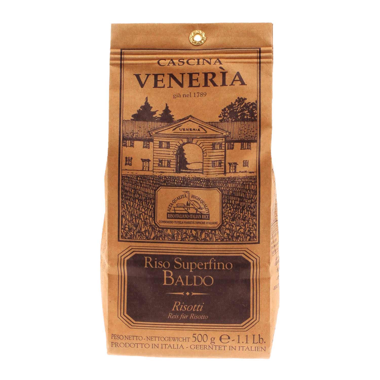Agricola Veneria Riso Baldo 500g Packung aus Piemont, Italien