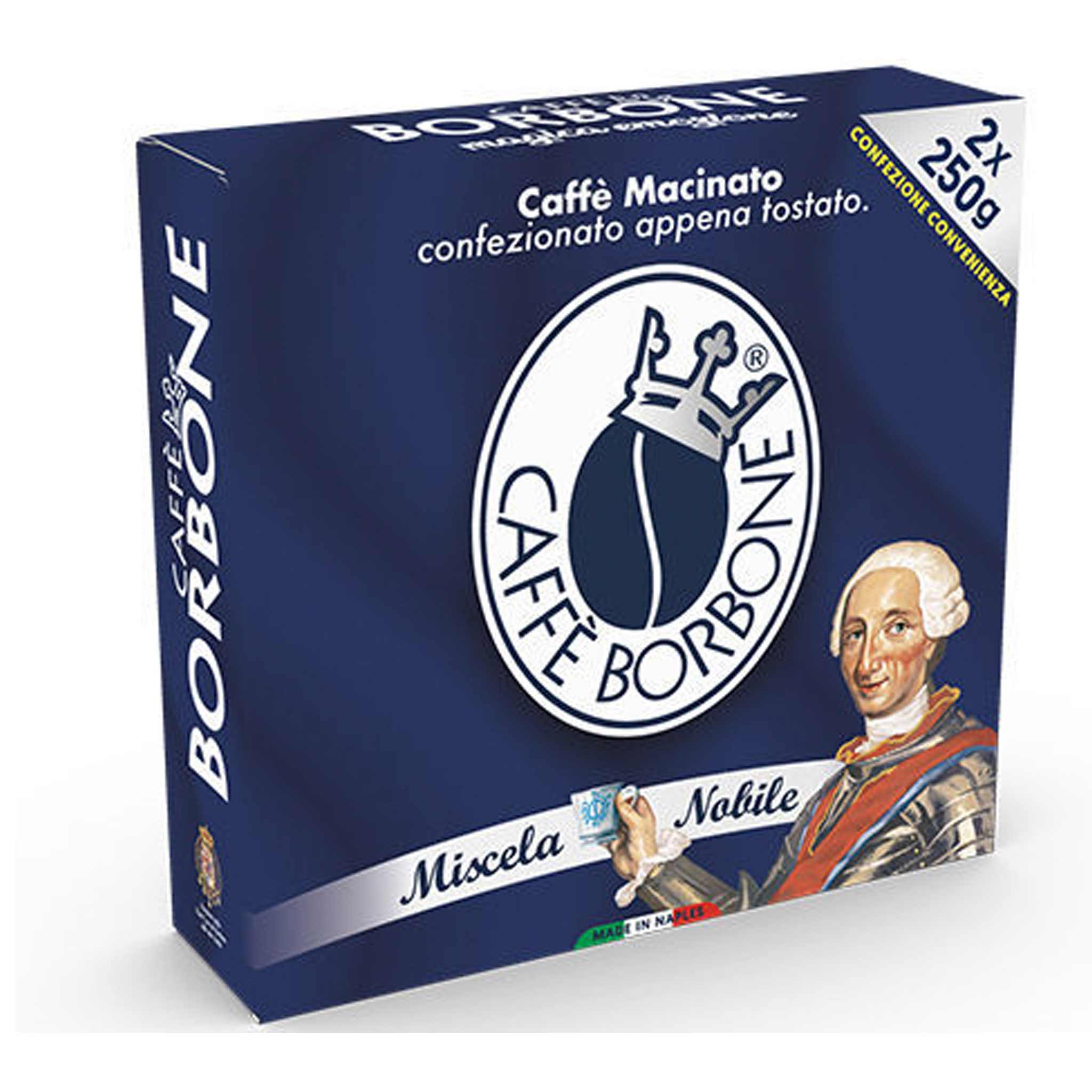 Borbone Macinato miscela NOBILE 2x500g Kaffee aus Kampanien, Italien