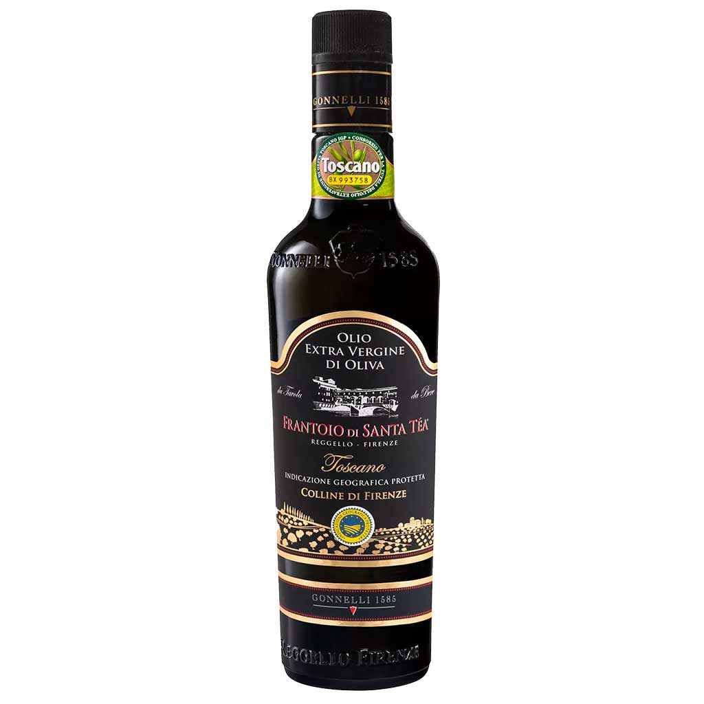 Gonnelli 1585 Santa Tea, Colline di Firenze IGP Bio Olivenöl, 500ml Flasche aus der Toskana.