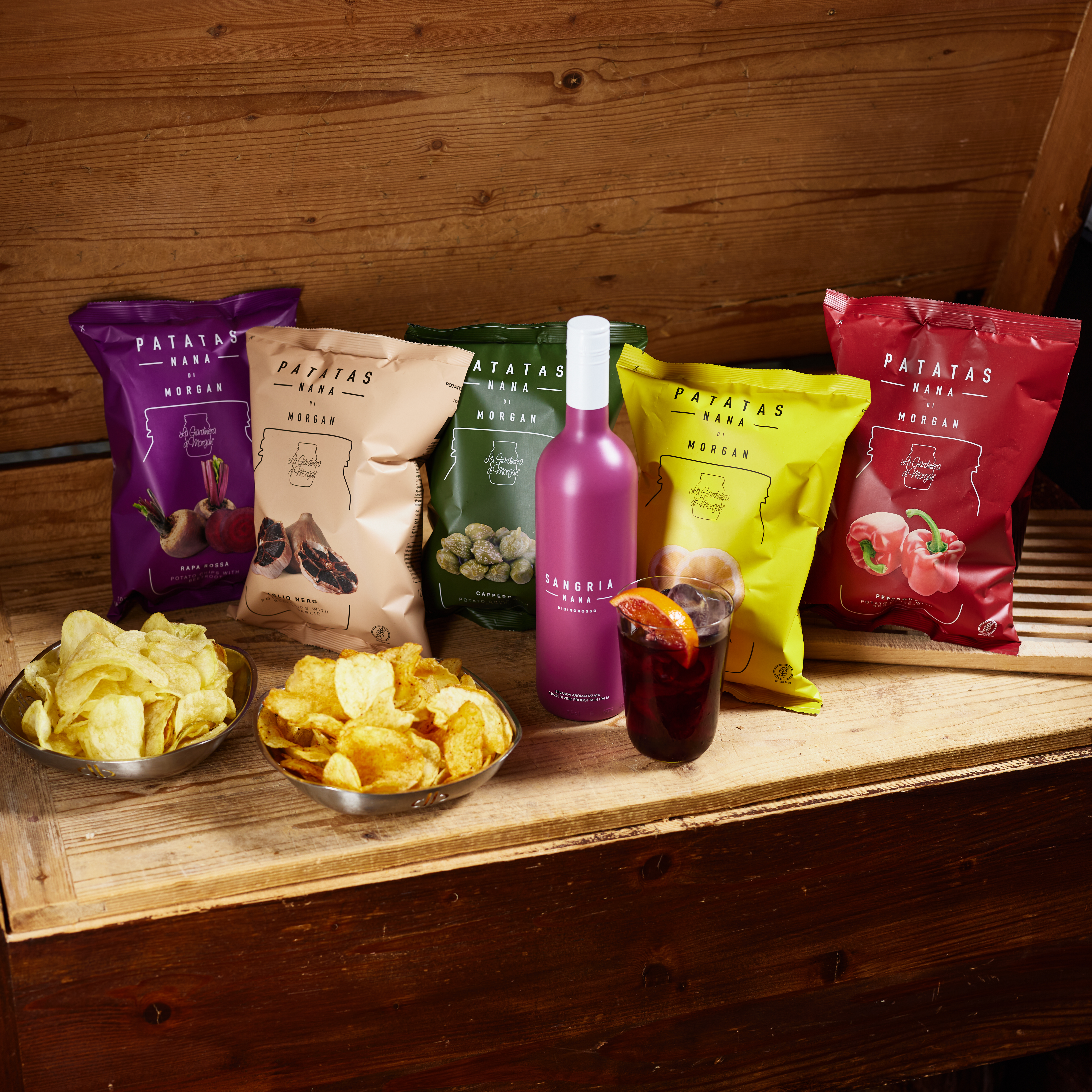 Patatas Nana Kartoffelchips mit Aperitivo Getränk – knusprige Snacks aus Spanien