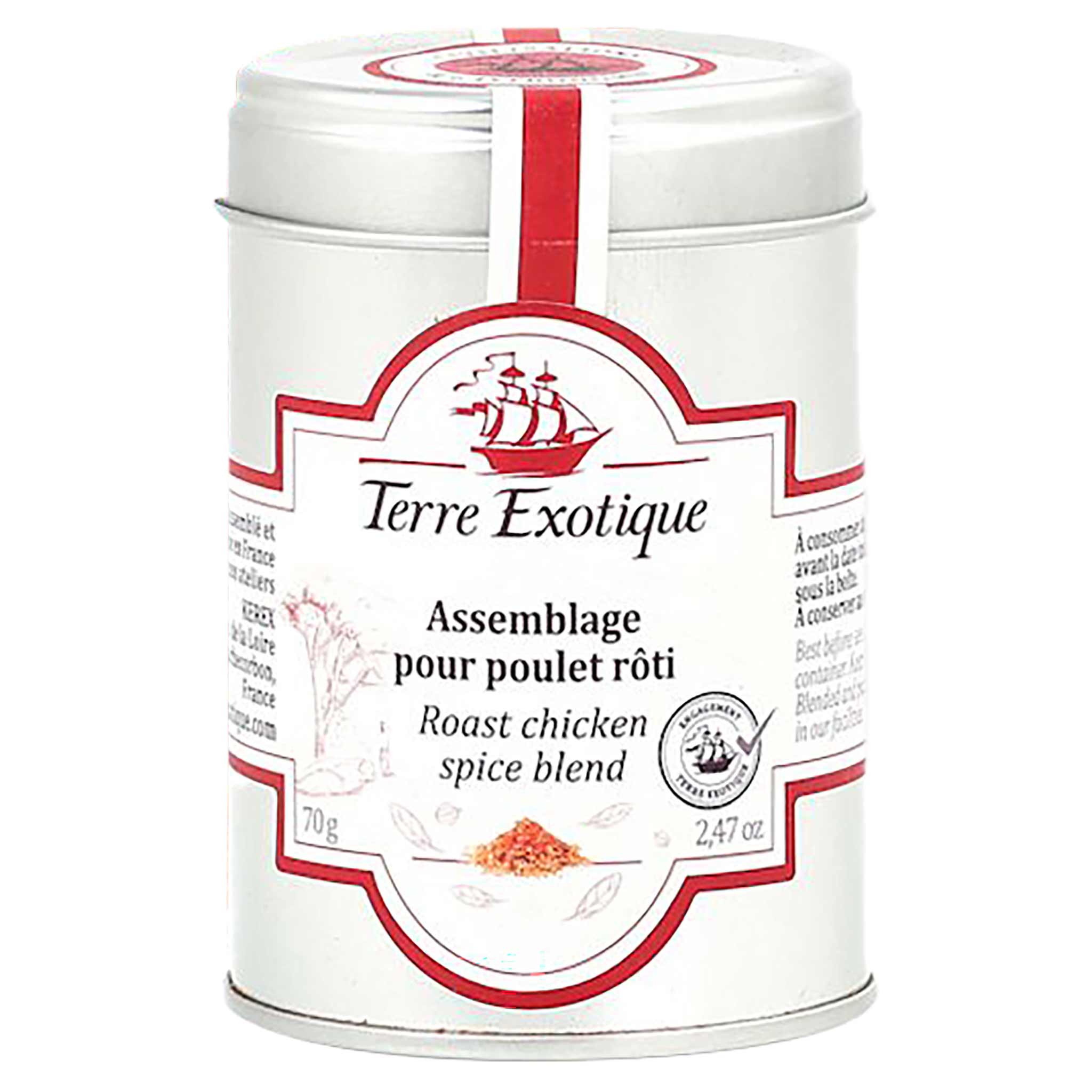 Terre Exotique, Assemblage pour poulet roti Gewürzmischung, 70 g aus Frankreich