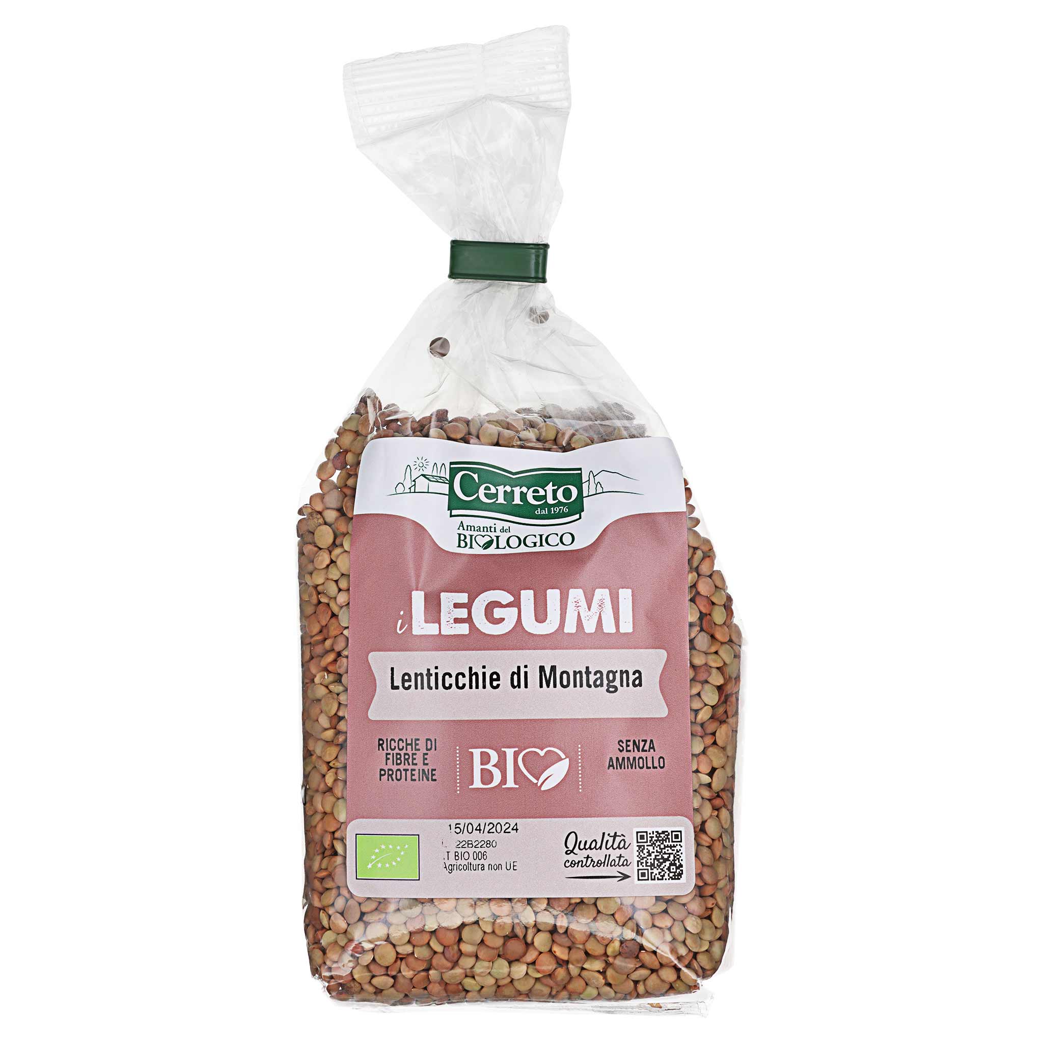 Cerreto Lenticchie Montagna BIO 350g Packung