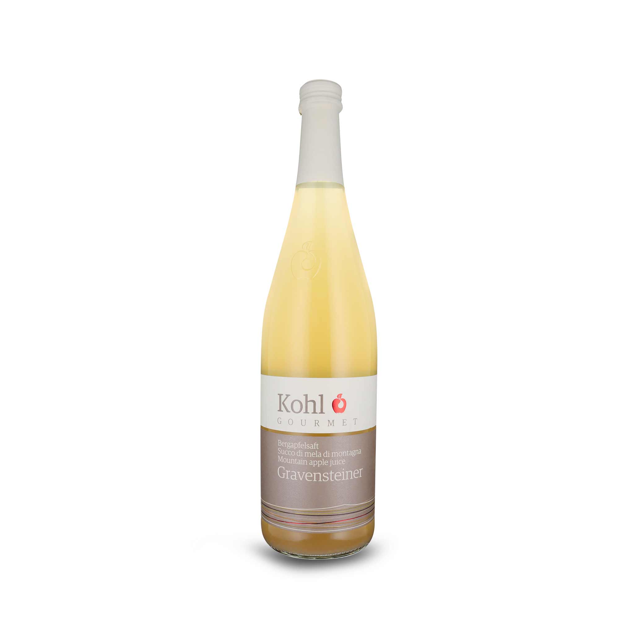Kohl Bergapfelsaft Gravensteiner aus Südtirol, Italien, 75 cl Flasche