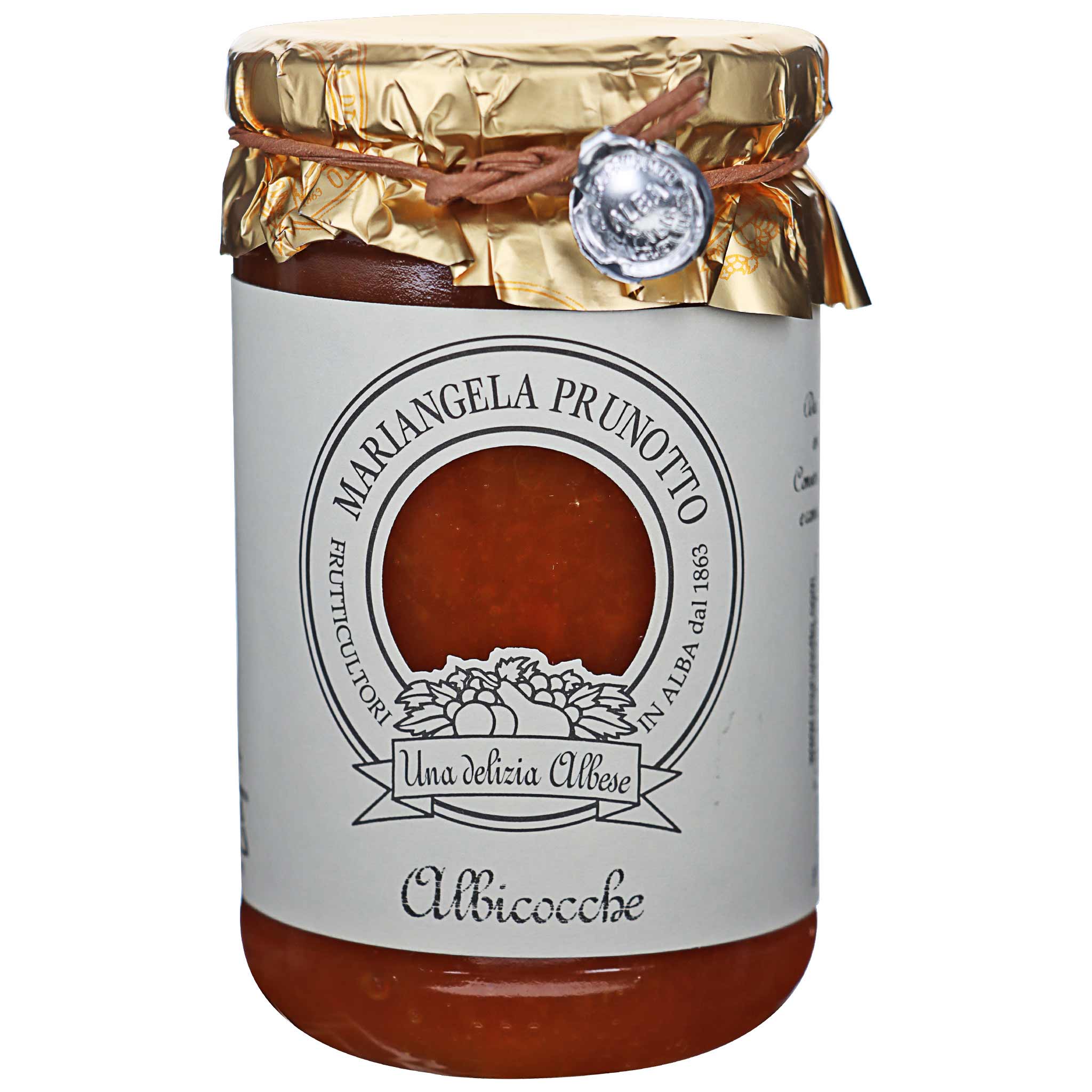 Prunotto Azienda Agricola, Confettura extra di Albicocche, 345g Glas aus Italien.