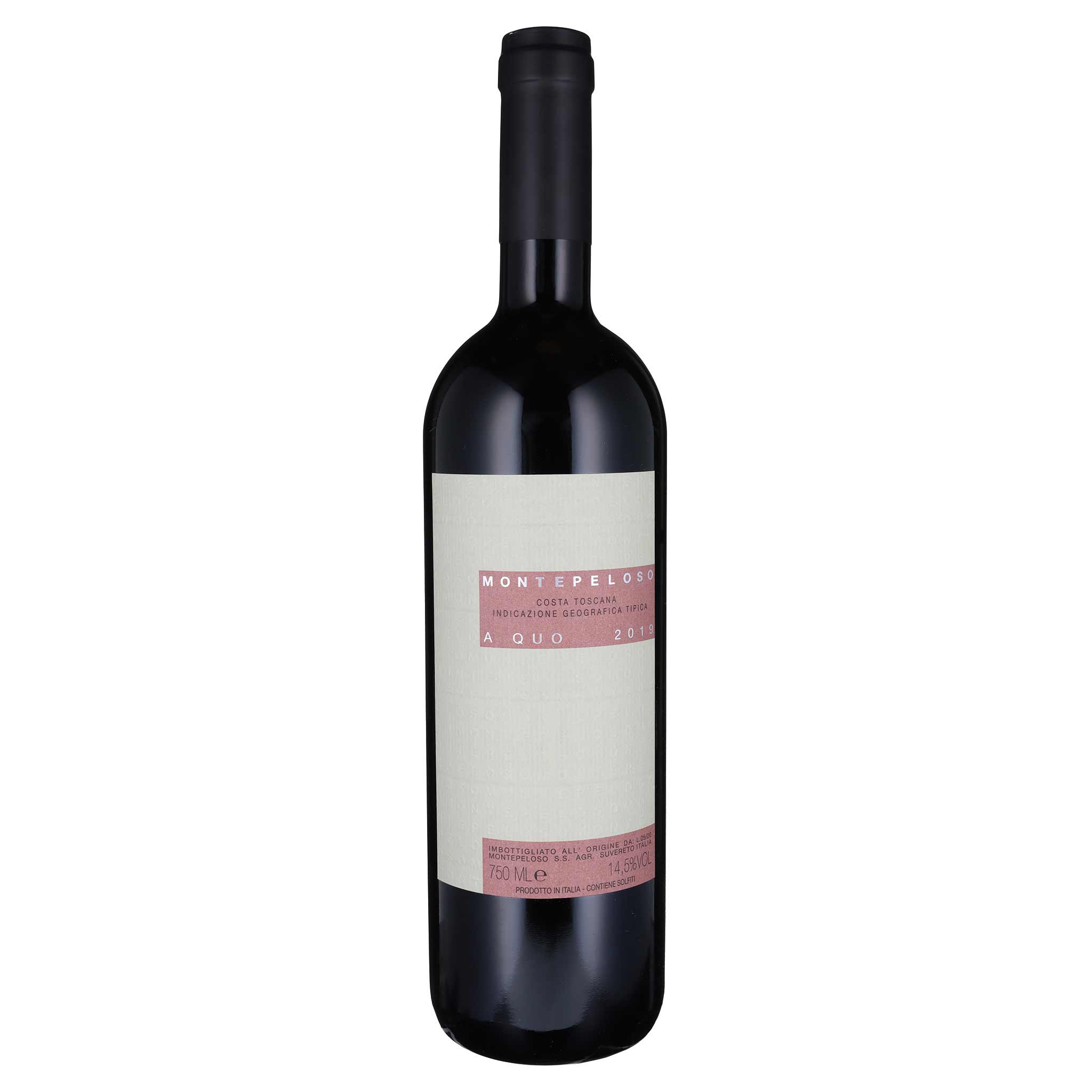 Flasche Montepeloso A'Quo 2020 Rotwein aus der Toskana, 75 cl