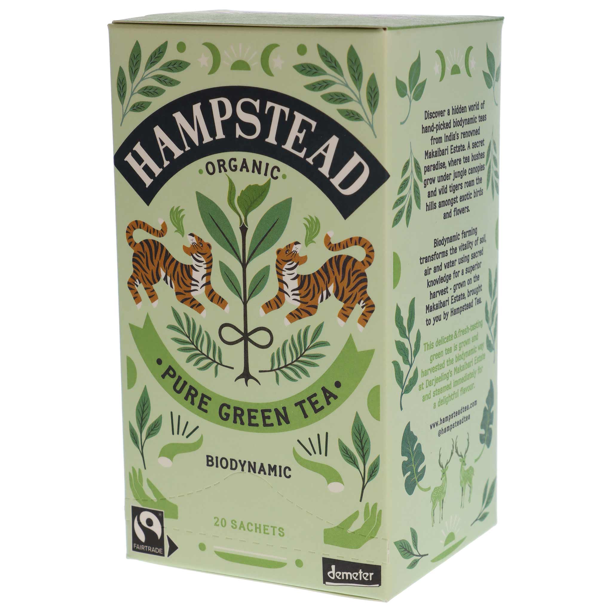 Hampstead Tea Green Tea Clean DEM BIO, 40g Packung aus England