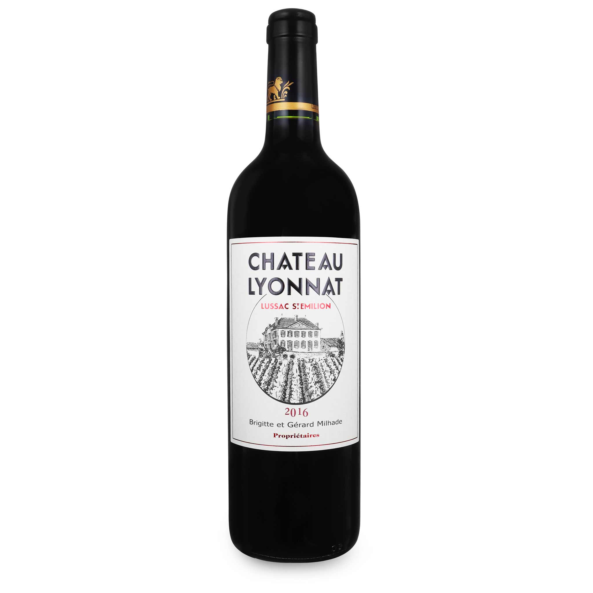 Château Lyonnat Lussac St. Emilion AC 2015 Rotweinflasche aus Bordeaux, Frankreich, 37.5 cl.