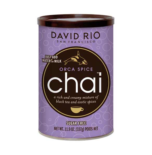 David Rio Orca Spice sugarfree Chai, 12 Portions, 337 g aus Kalifornien, USA.